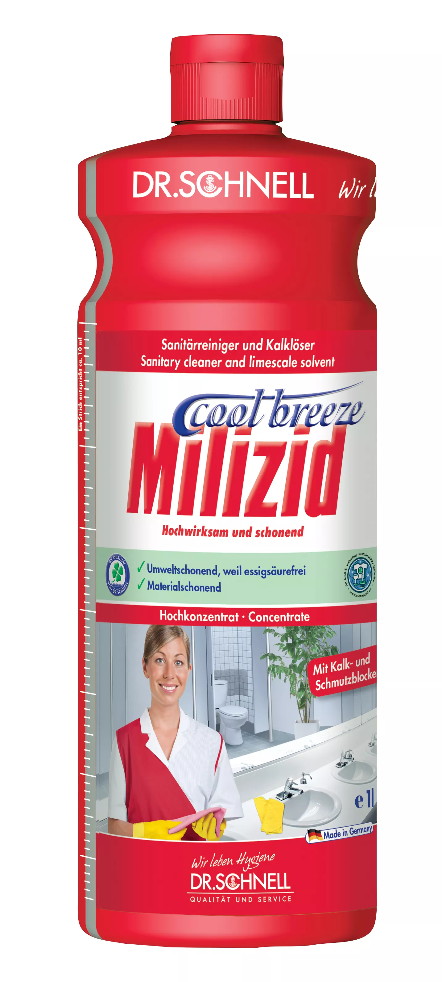 Dr.Schnell Milizid Cool Breeze Sanitärreiniger und Kalklöser  1 L - 00394