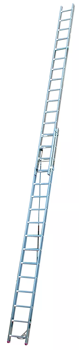 Krause Corda Seilzug-Leiter,Alu Anlegeleiter, Schiebeleiter, 2x16 Sprossen, Länge: 785cm - 031525