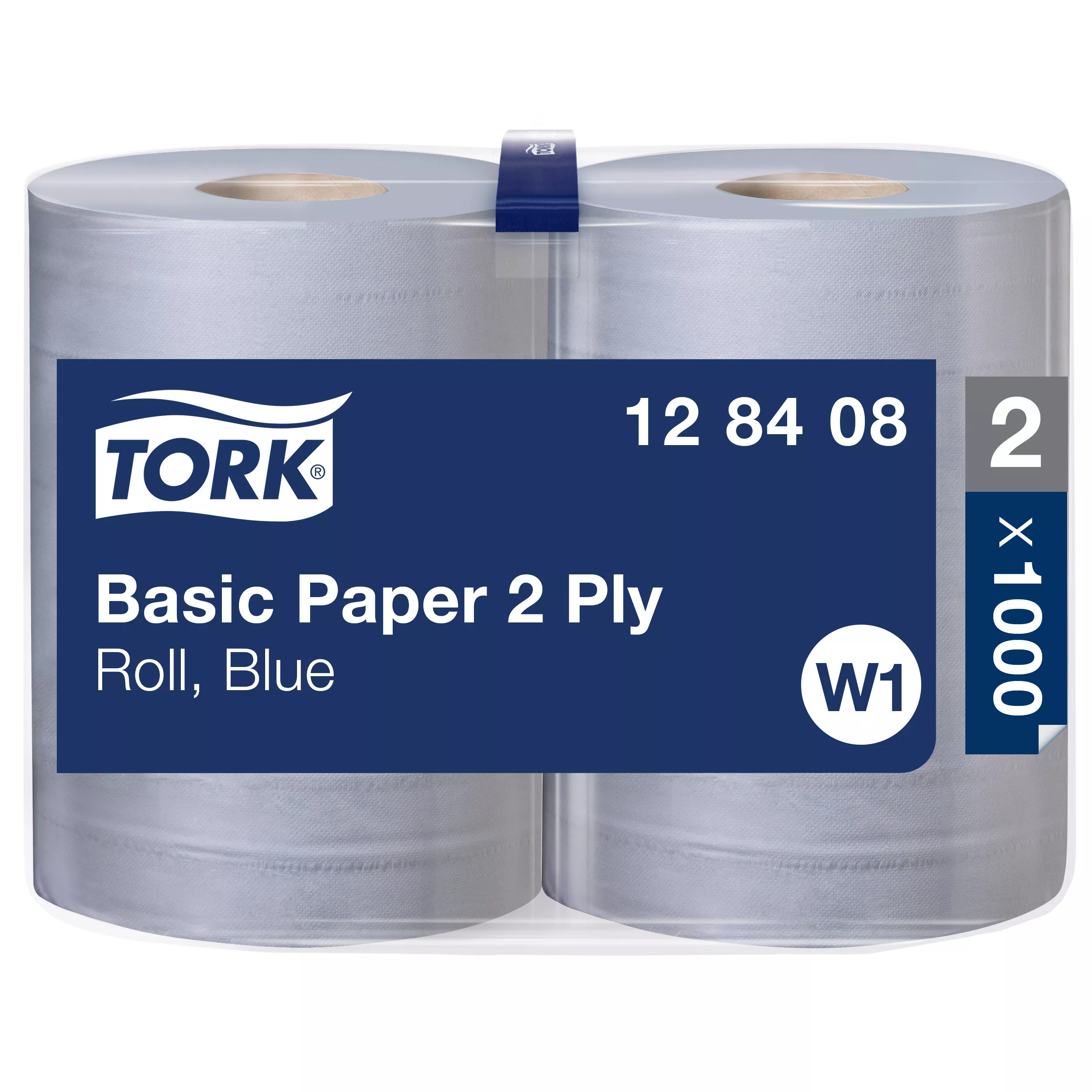 Tork Standard-Papierwischtücher, Rolle Blau W1, Mehrzweck, 2 × 340 m, 128408