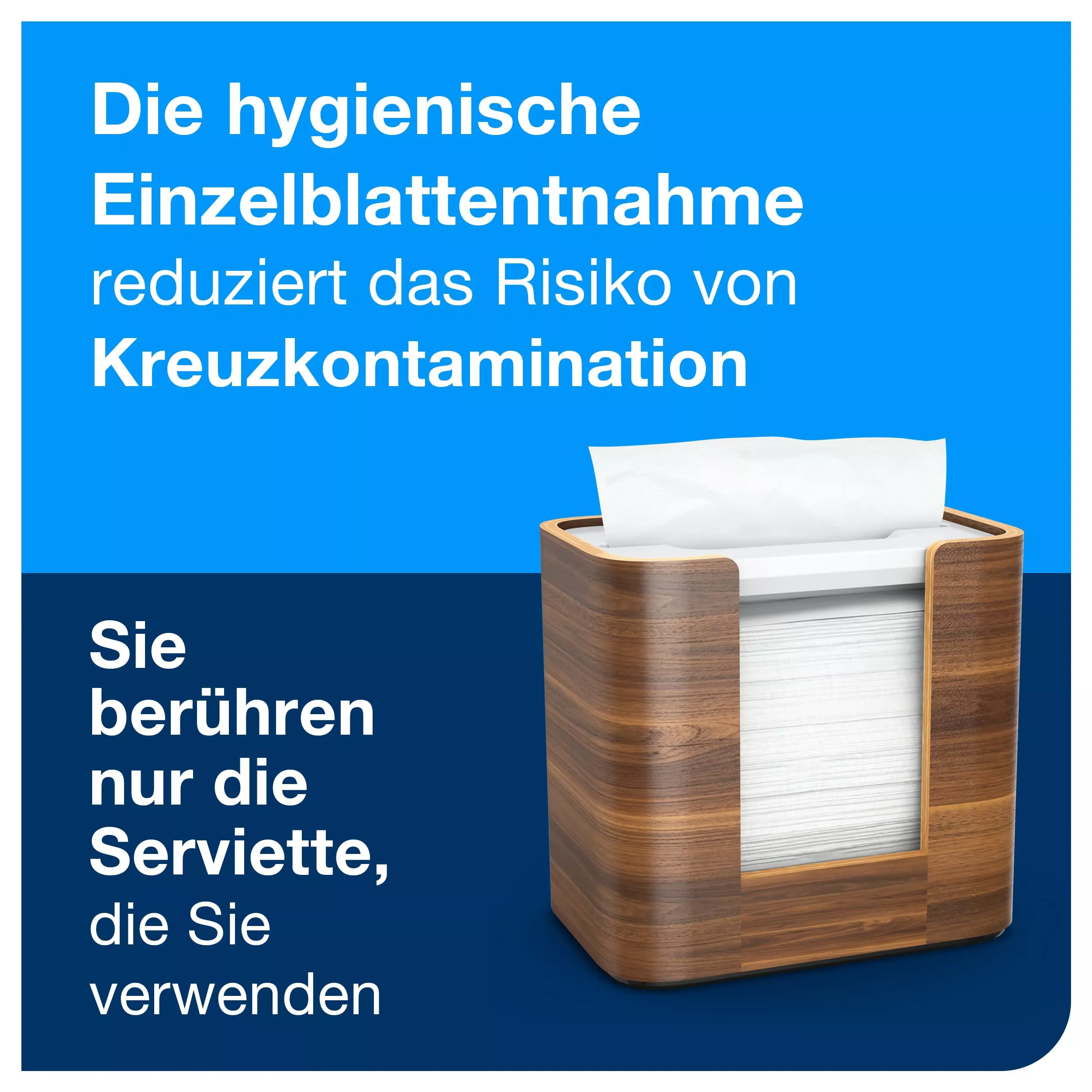 Tork Xpressnap® Tischspender Walnuss N4, kompakt, Image Linie, 19,3 cm × 20,3 cm × 13,6 cm, 273002