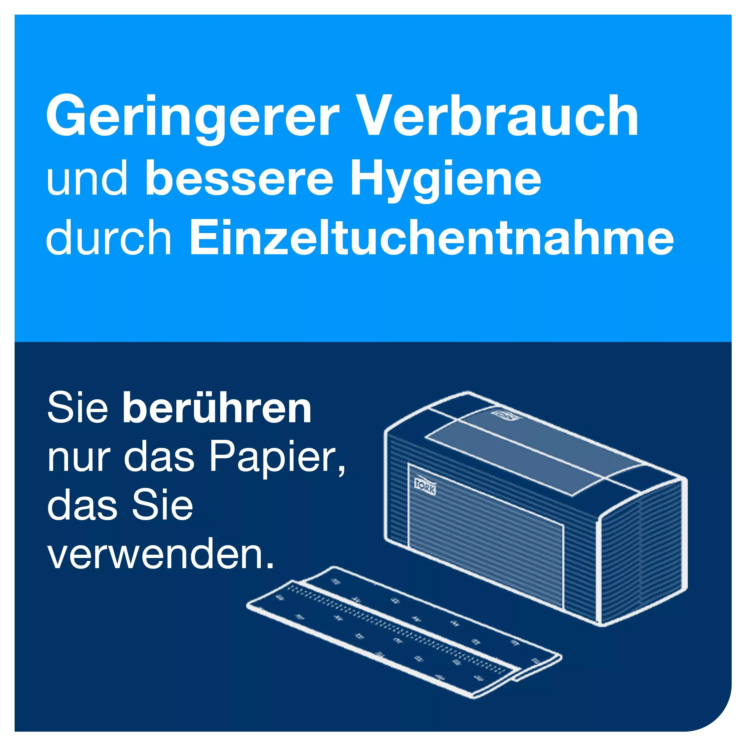 Tork Waschtuch Weiß, Advanced, Gefaltet, 6 × 20 Tücher, 747450