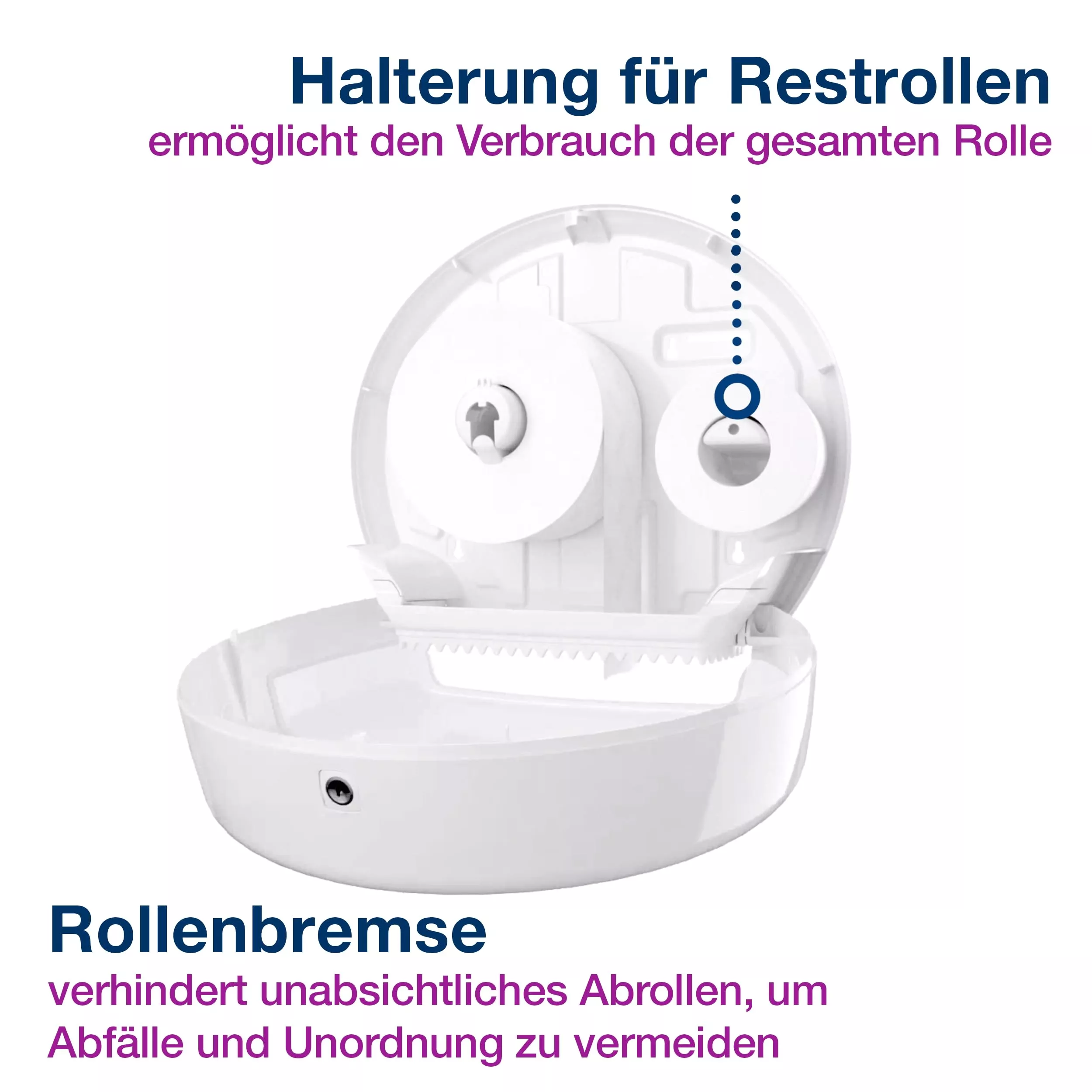 Tork Spender für Mini-Jumbo-Toilettenpapier Schwarz T2, geschlossen, Elevation Linie, 555008