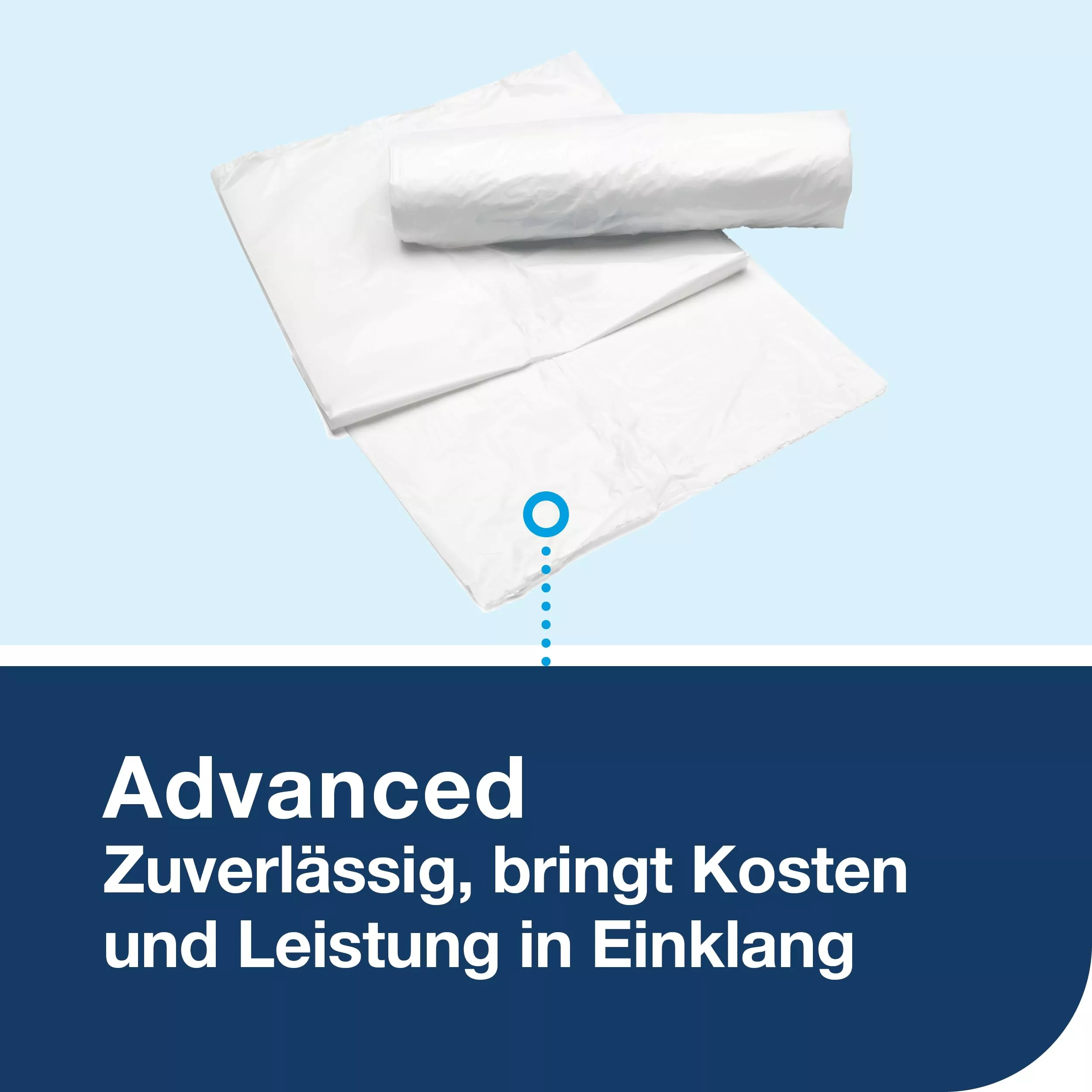 Tork Abfallbehälter 20 l Weiß B2, Flexible Montageoptionen, 226002 (x5)