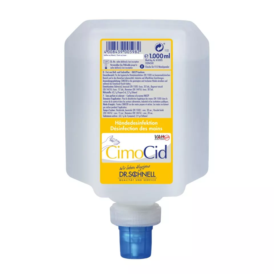 Händedesinfektion, Desinfektionsmittel, CimoCid, Flasche, Handhygiene