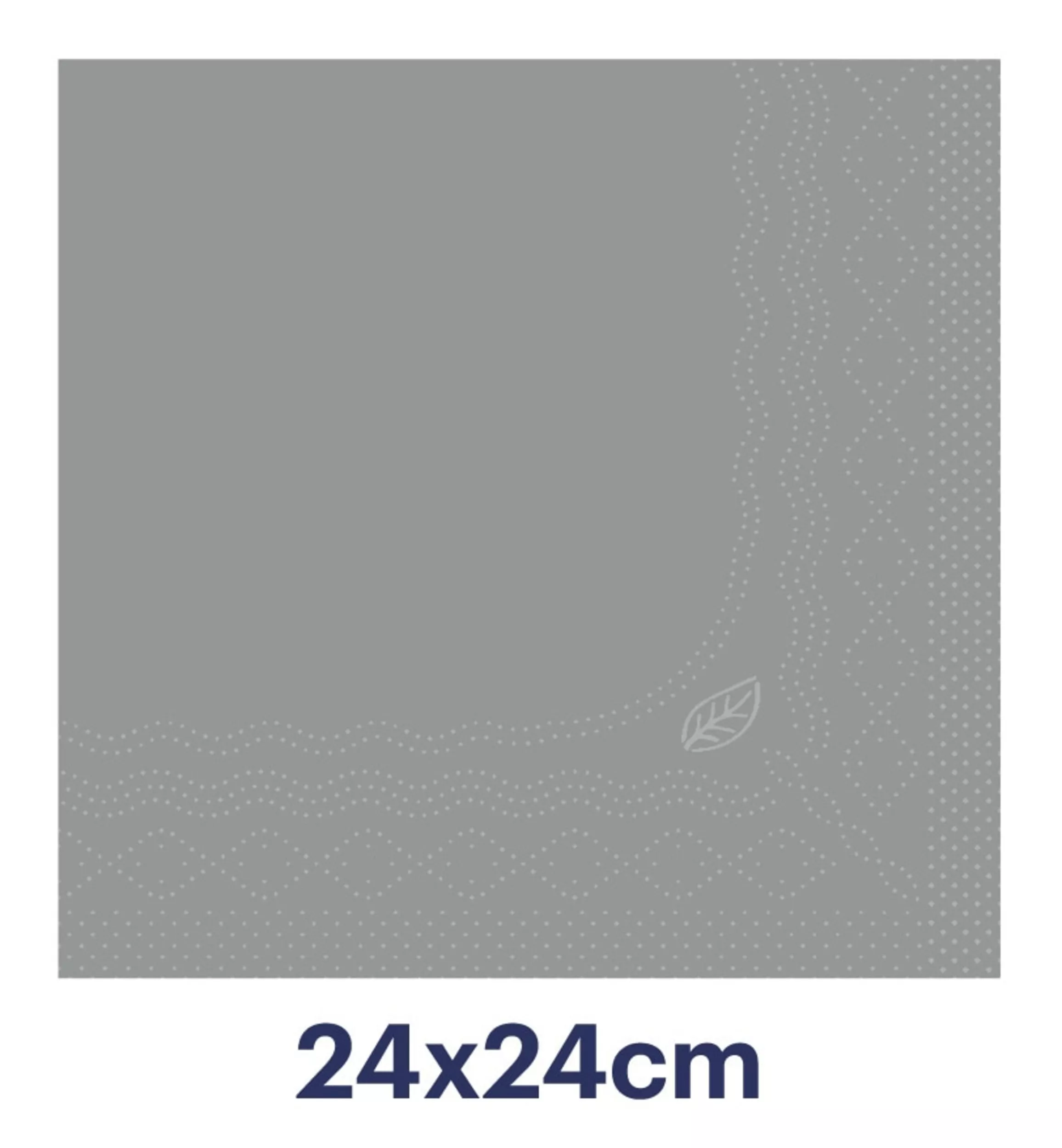 Tork Cocktailservietten Grau, 1/4-Falz, 2-lagig, 24 cm × 24 cm, 12 × 200 Servietten, 477832