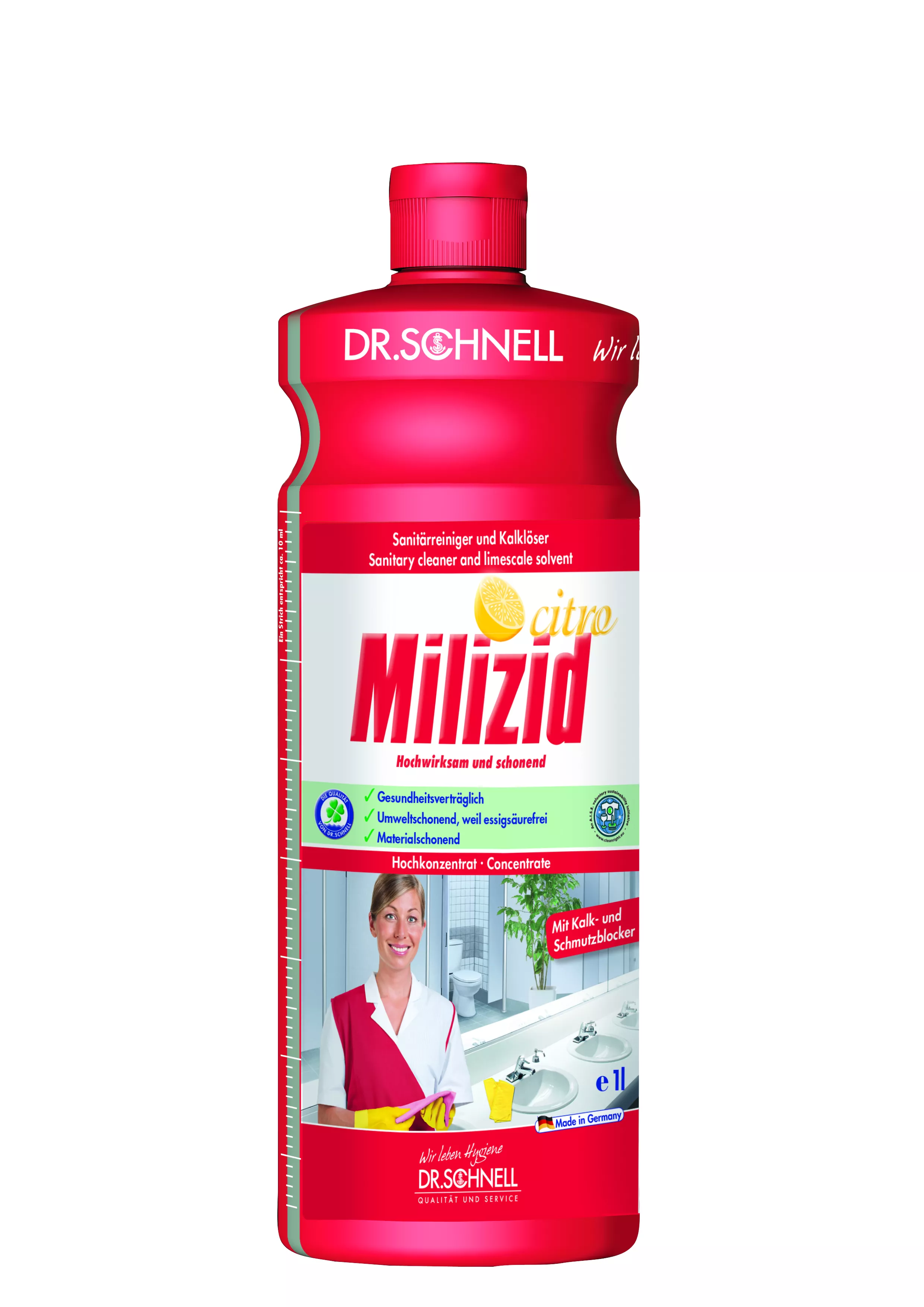 Reiniger, Sanitärreiniger, Kalklöser, Hochkonzentrat, Milizid