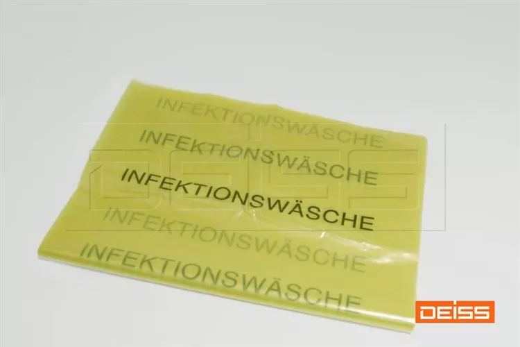 DEISS Infektionswäschesack PREMIUM 640x1000 100l gelb 85my (1 Rolle = 20 Stück)