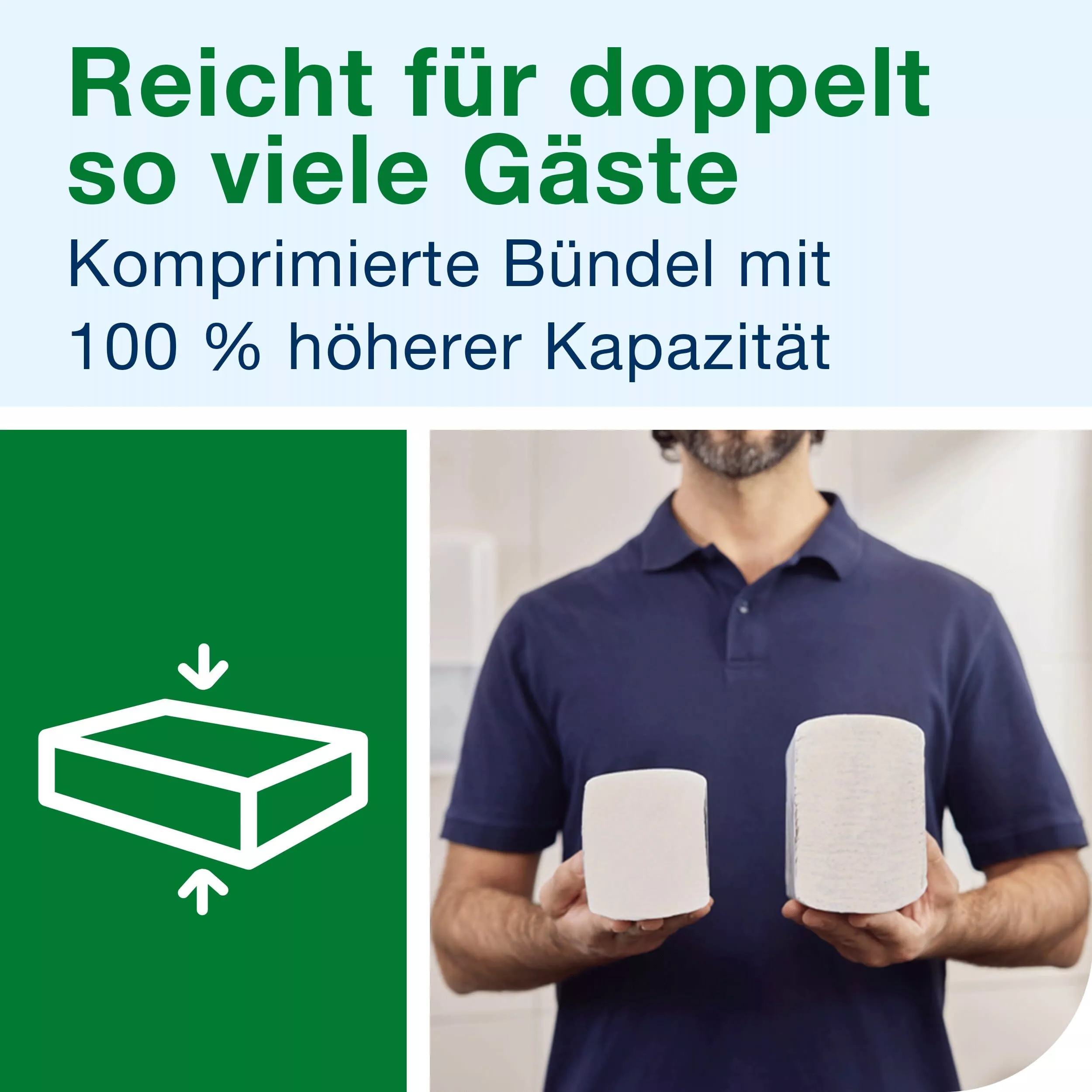 Tork Xpress® komprimierte weiche Multifold-Papierhandtücher Weiß H2, Advanced, 2‑lagig, M‑Falz, groß, 12 × 200 Tücher, 120454