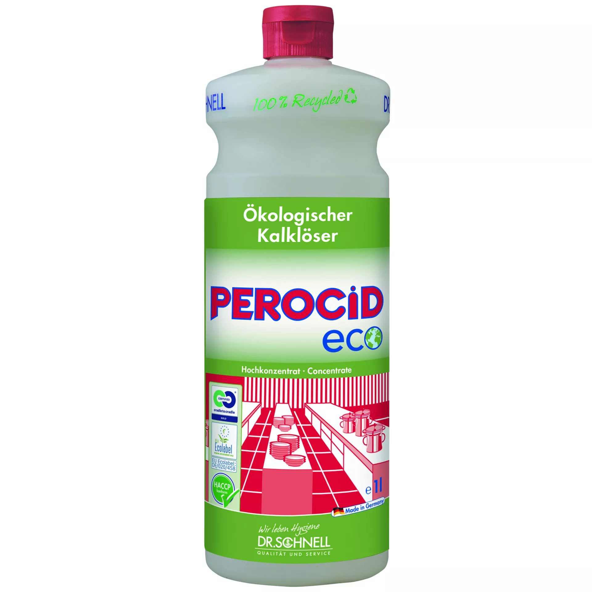 Ökologische Kalklöser, Kalkreiniger, Konzentrate, 100% recycelte Flasche, 1 l