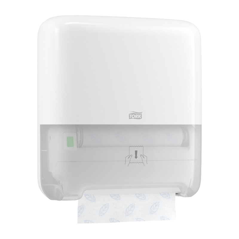 Tork Matic® Spender für Rollenhandtücher Weiß H1, Nachfüllanzeige, Elevation Design, 551000