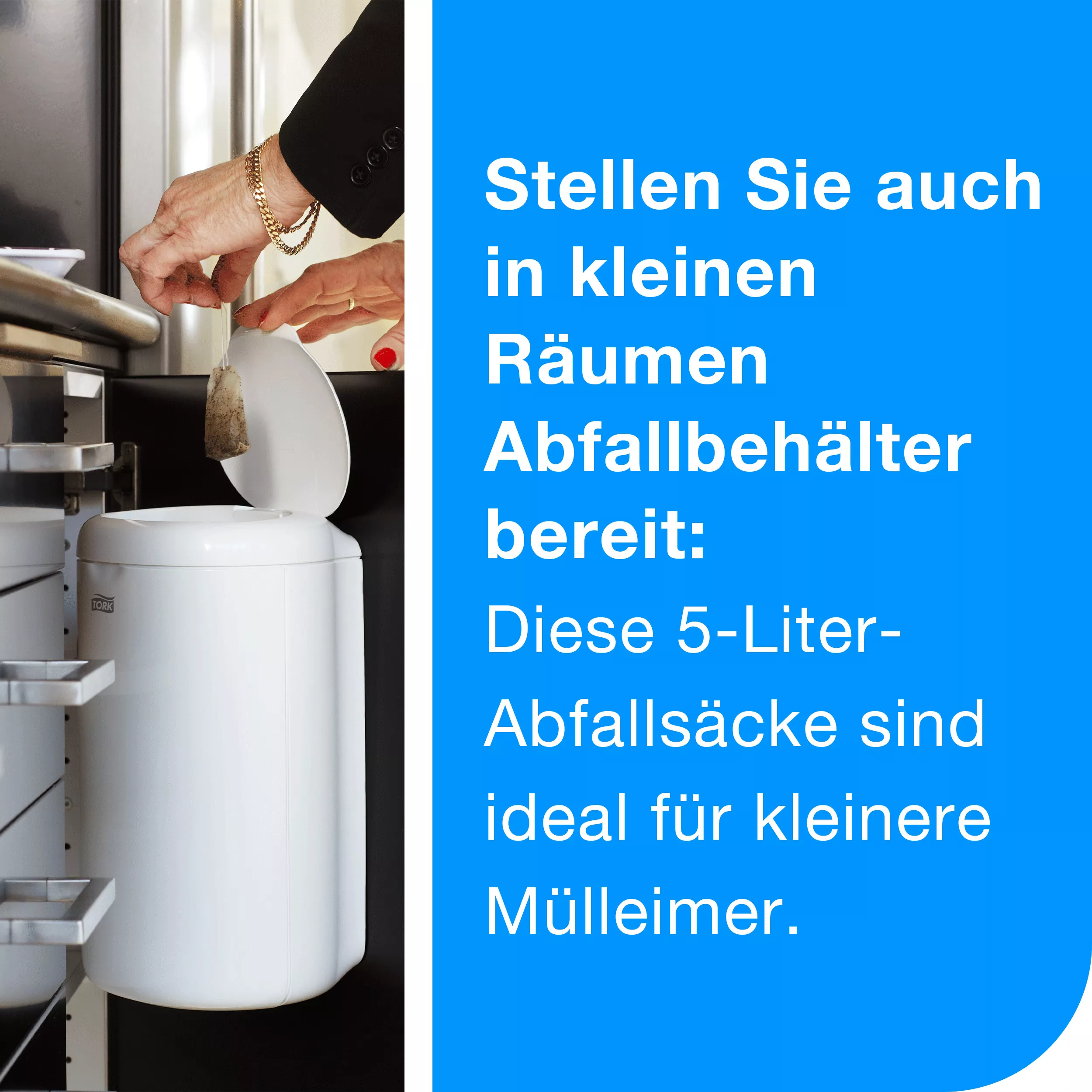 Tork 5 l Abfallsäcke Schwarz B3, zu 55 % aus Recycling-Material, 50 × 20 Beutel, 204040