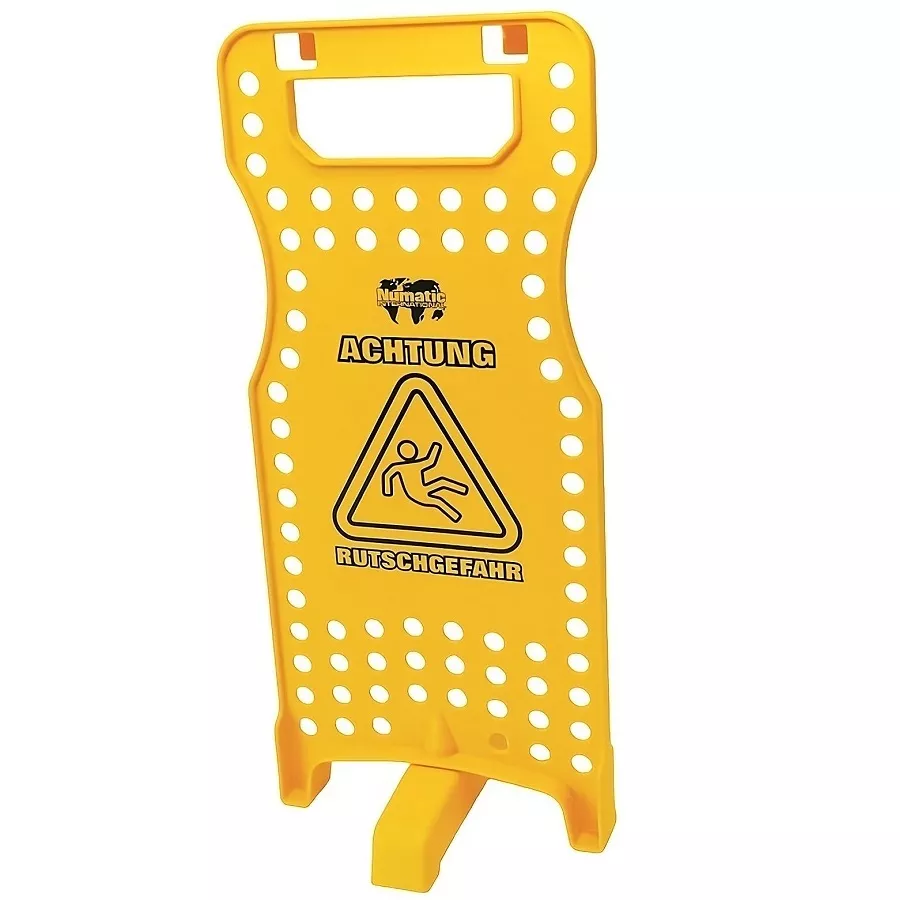 Numatic Warnhinweisschild W1 mit Halterungen - gelb