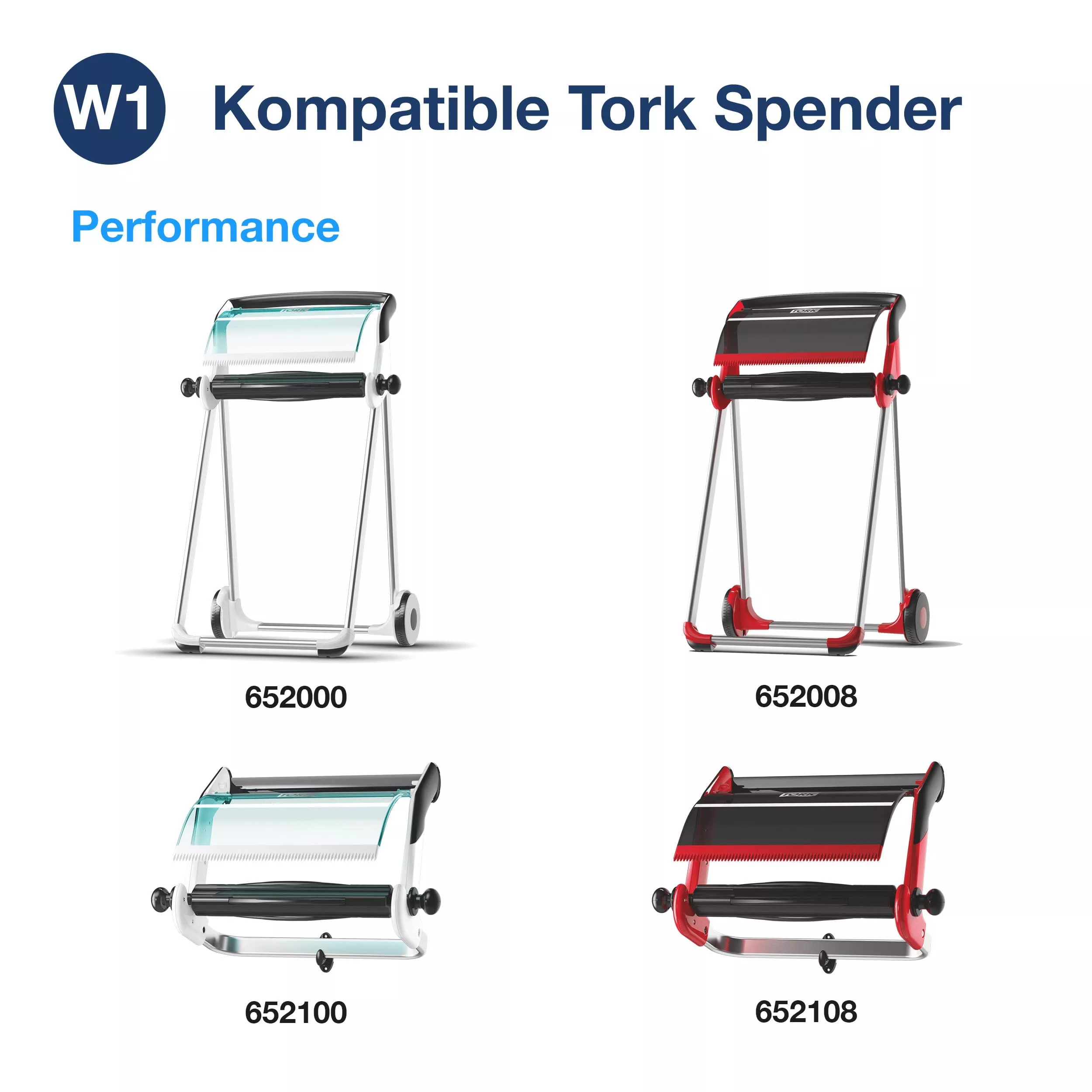 Tork Mehrzweck Papierwischtücher Weiß W1, Hohe Kapazität, 1 × 1.000 m Rolle, 130100