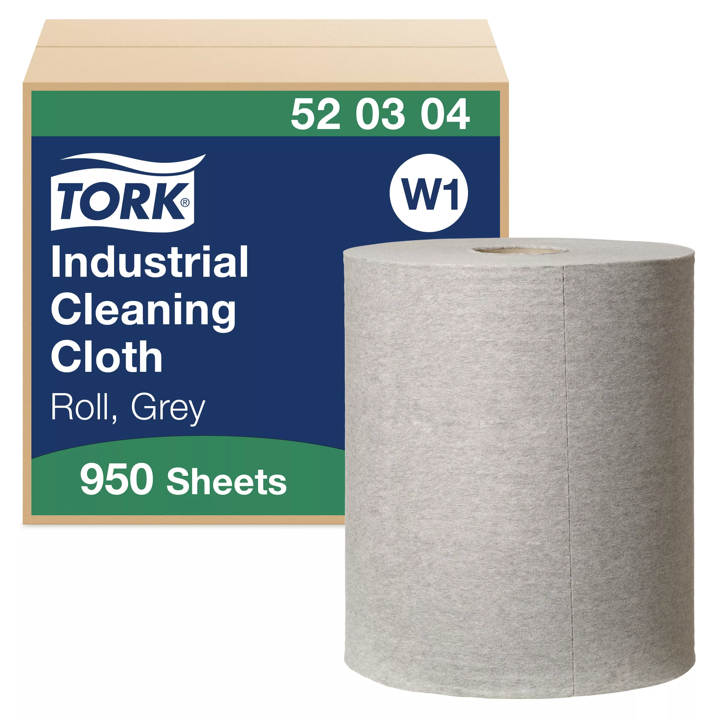 Tork Industrie Reinigungstücher Grau W1, Rolle, 1 × 950 Tücher, 520304