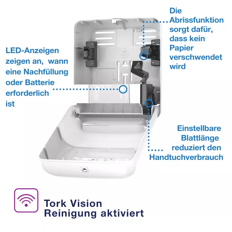 Tork Matic Sensorspender für Rollenhandtücher - weiß - H1