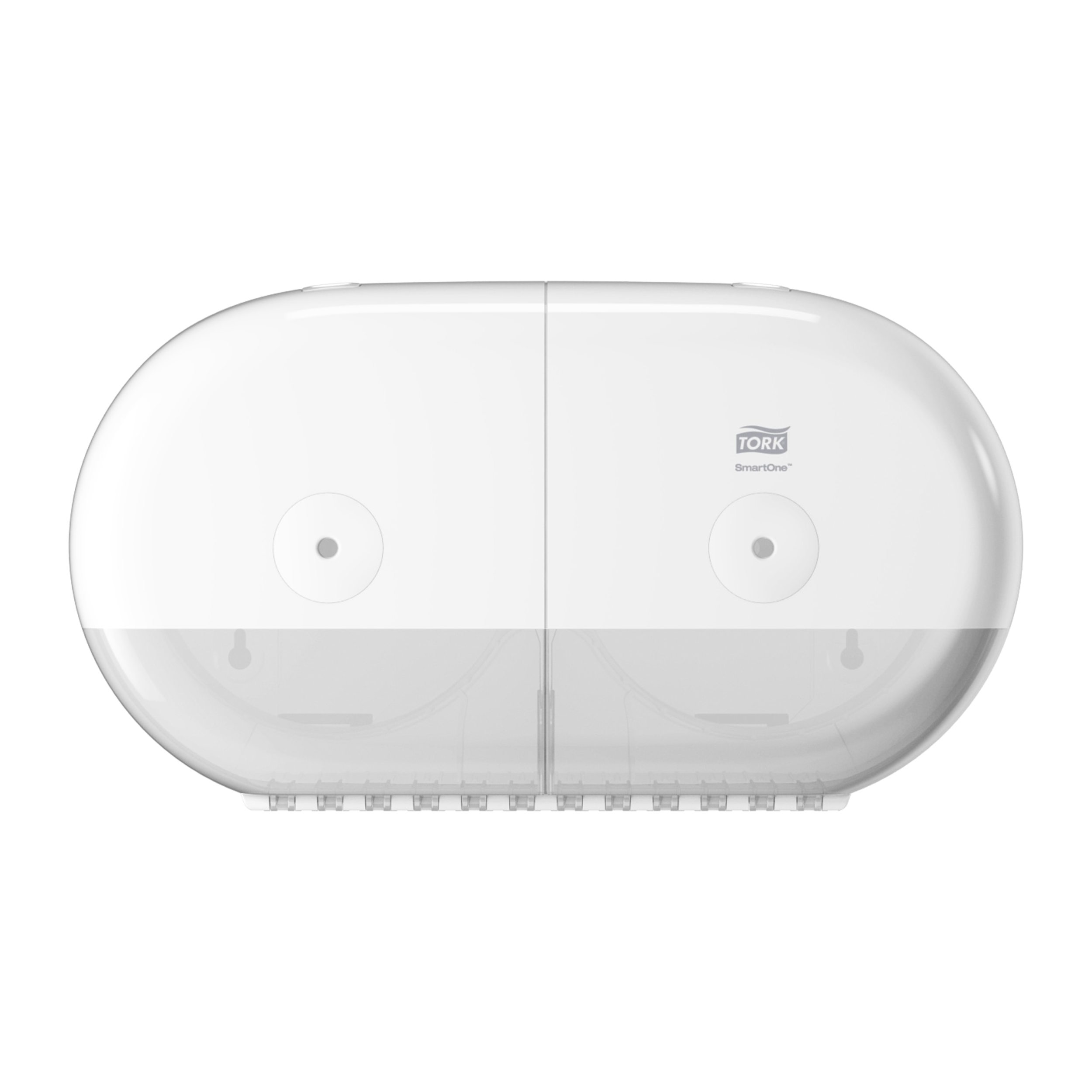 Tork SmartOne® Mini Doppelrollenspender für Toilettenpapier Weiß T9, Hohe Kapazität, Elevation Linie, 682000