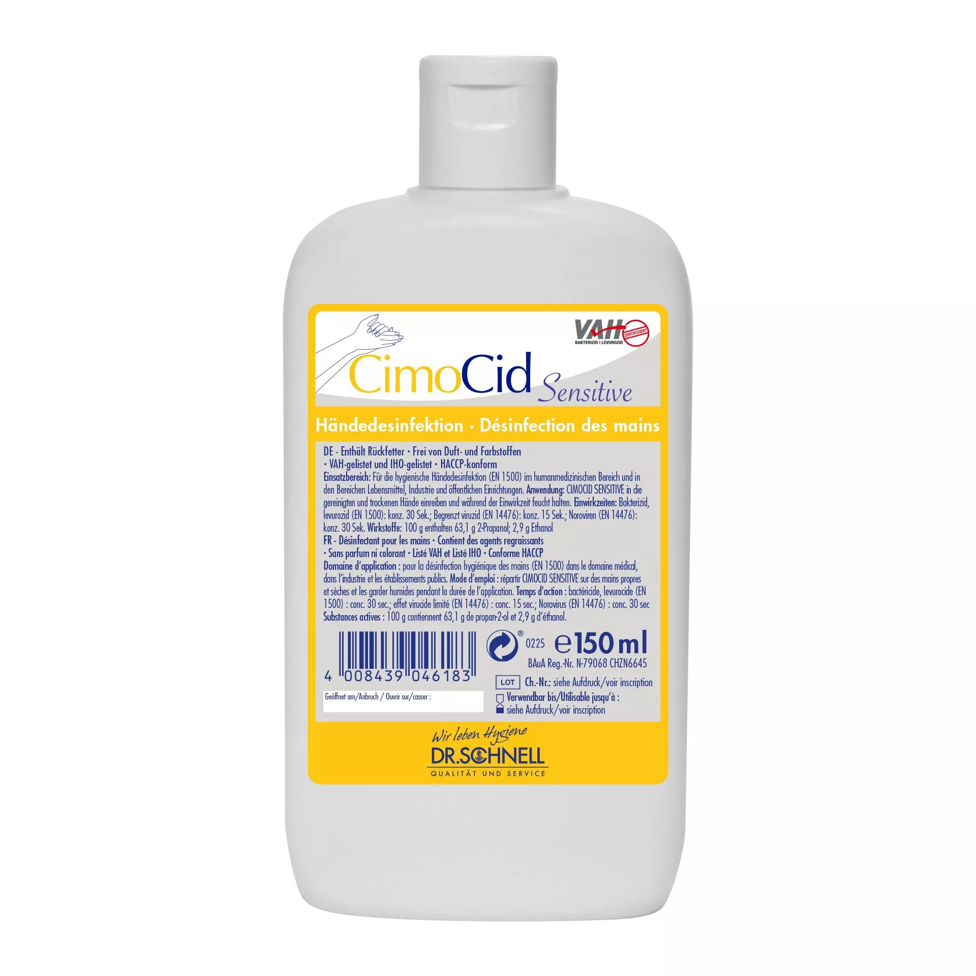 Händedesinfektion, Alkoholbasiert, Flasche 150 ml, Desinfektionsmittel, Hände