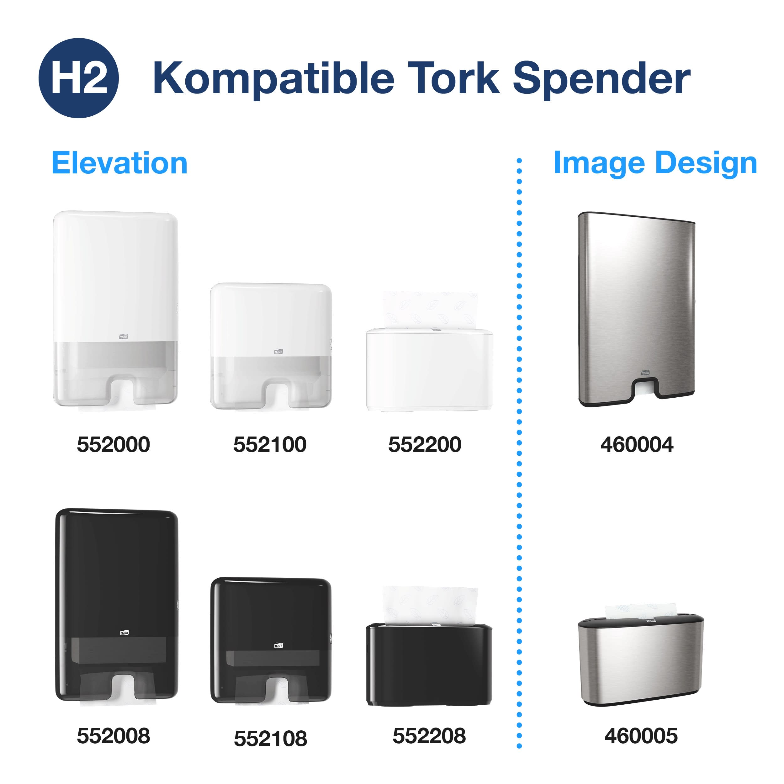 Tork Xpress® Multifold-Handtücher Weiß H2, Universal-Qualität, kosteneffizient, 21 × 230 Tücher, 150100