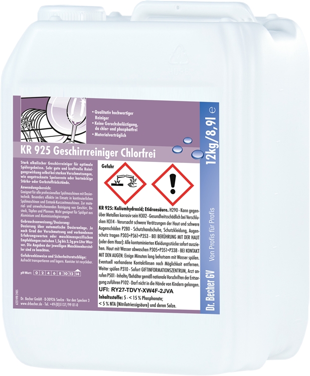 Dr. Becher Becharein Gläser Reiniger Dosierkammerflasche 1L (4er Pack Dr. Becher Becharein Gläser Reiniger Dosierkammerflasche 1L (4er Pack