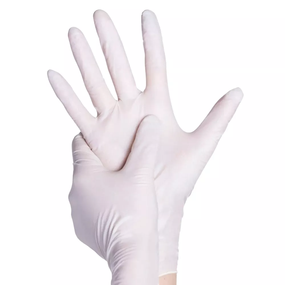 Einmalhandschuhe Latex puderfrei S – Basic Plus (100 Stück/Box)