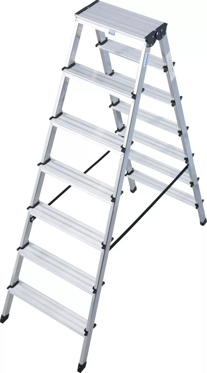 Krause DOPPLO Stufen-Doppelleiter 2x7 Stufen Schwarz