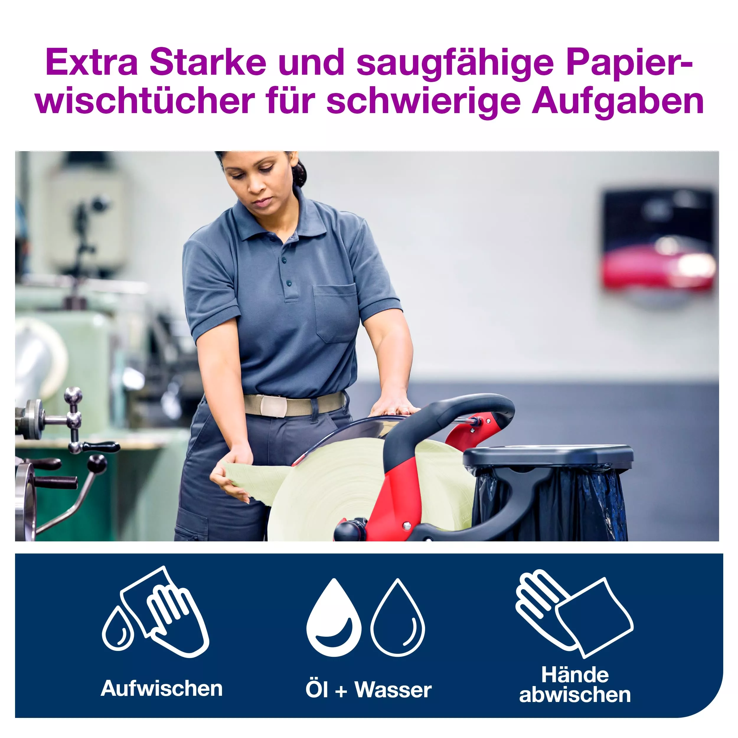 Tork Papierwischtücher Grün W1, Saugfähig, 1 × 1.000 Blatt, 129364