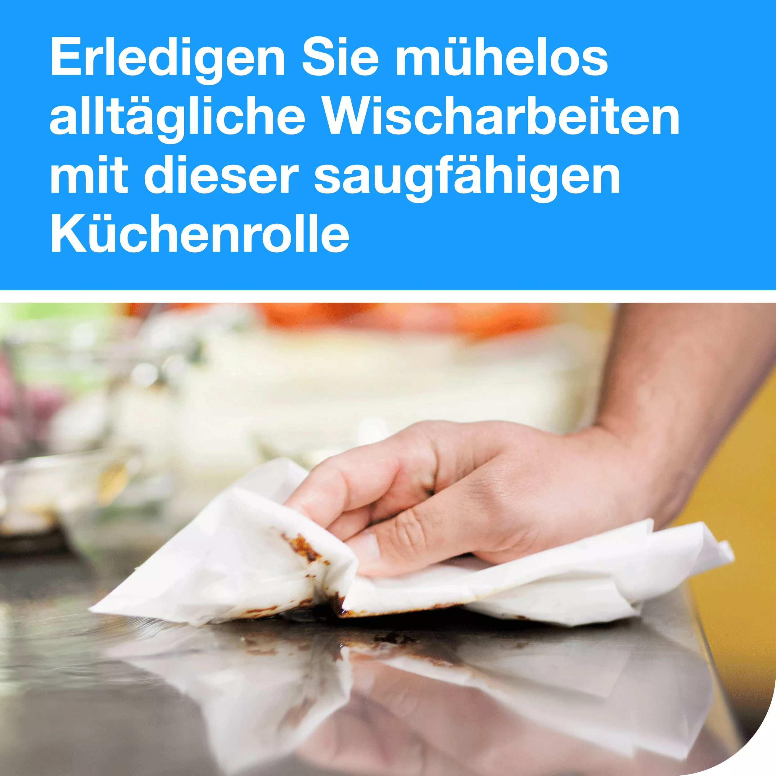 Tork Extra Saugfähige Küchenrolle Weiß, Premium, 2-lagig, 12 × 15,4 m, 120269
