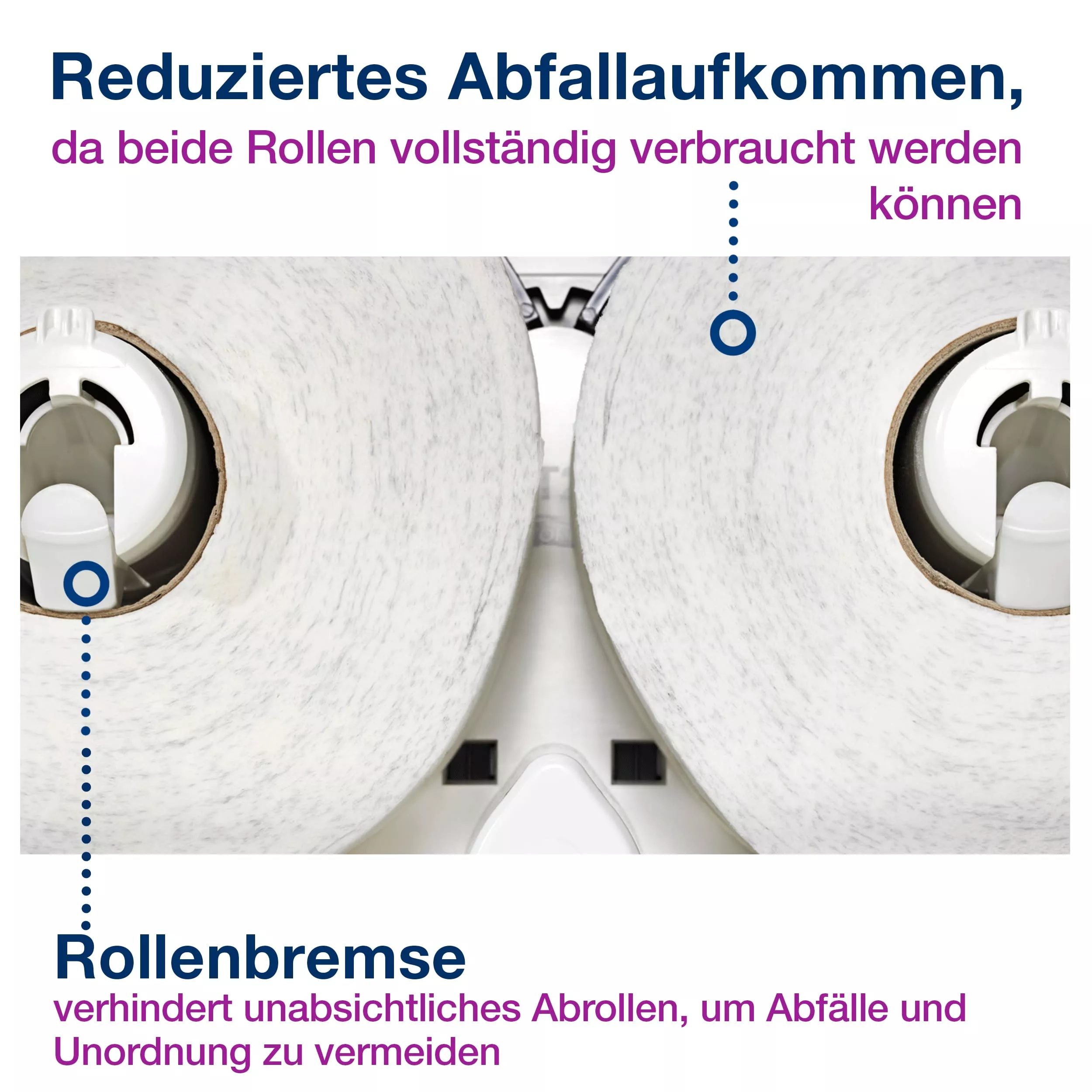 Tork Doppelrollenspender für Mini Jumbo Toilettenpapier Schwarz T2, Hohe Kapazität, Elevation Linie, 555508