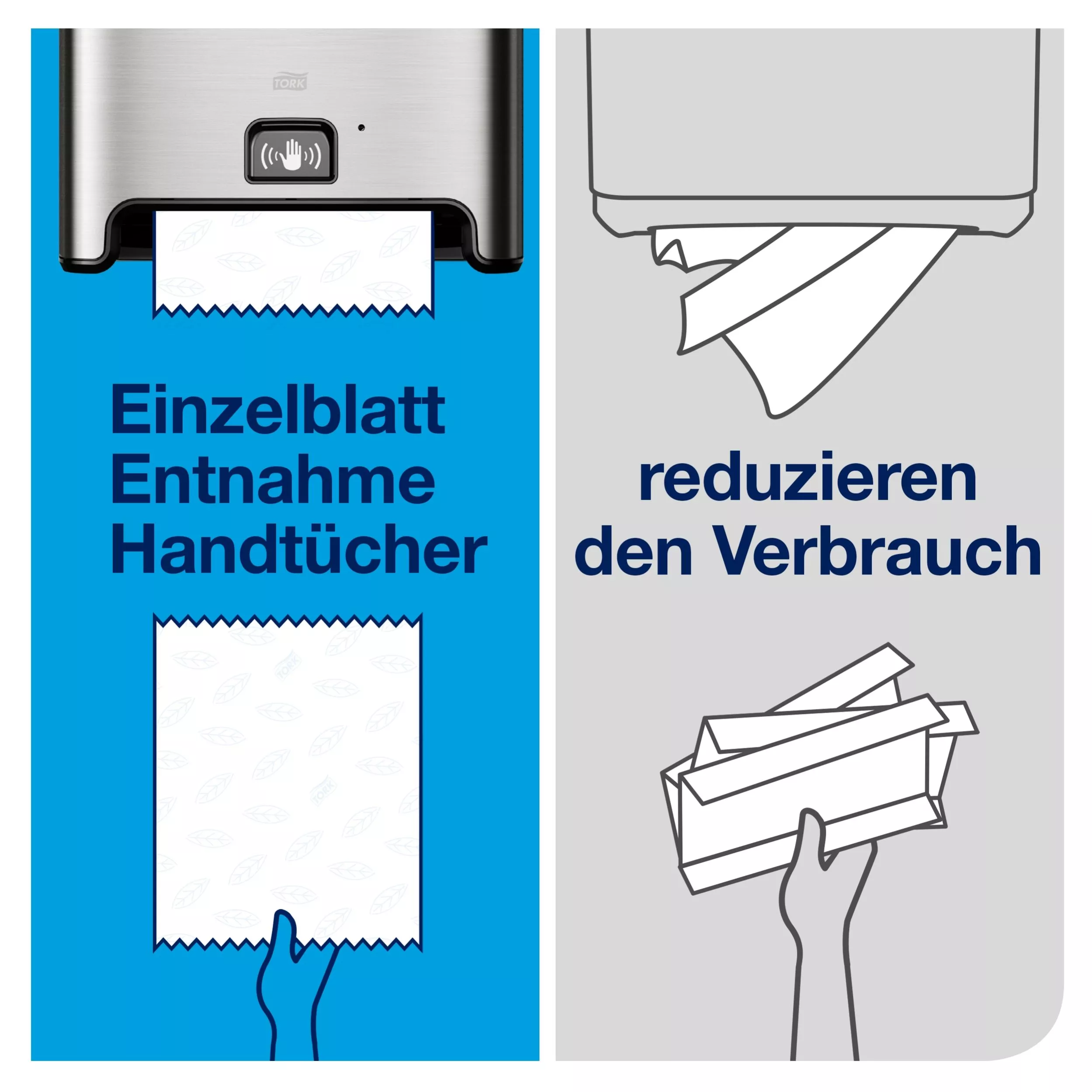 Tork Matic® Sensorspender für Papierhandtuchrollen rostfreier Edelstahl H1, Einzeltuchentnahme, Image Design, 460001