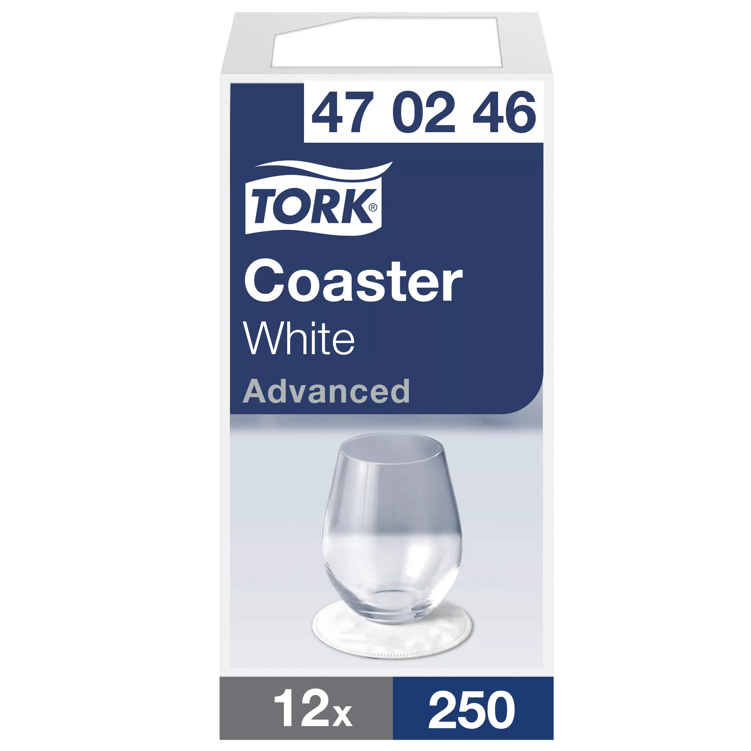 Tork Runde Papieruntersetzer Weiß, Extradick, 12 × 250 Untersetzer, 470246