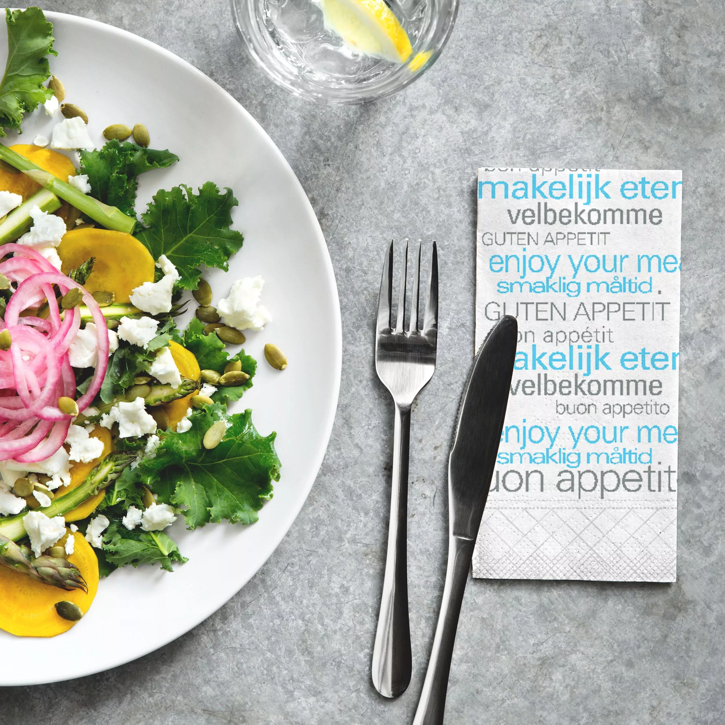 Tork Text Lunchserviette, 1/8-Falz, 2-lagig, 33 cm × 33 cm, 10 × 200 Servietten, 477304