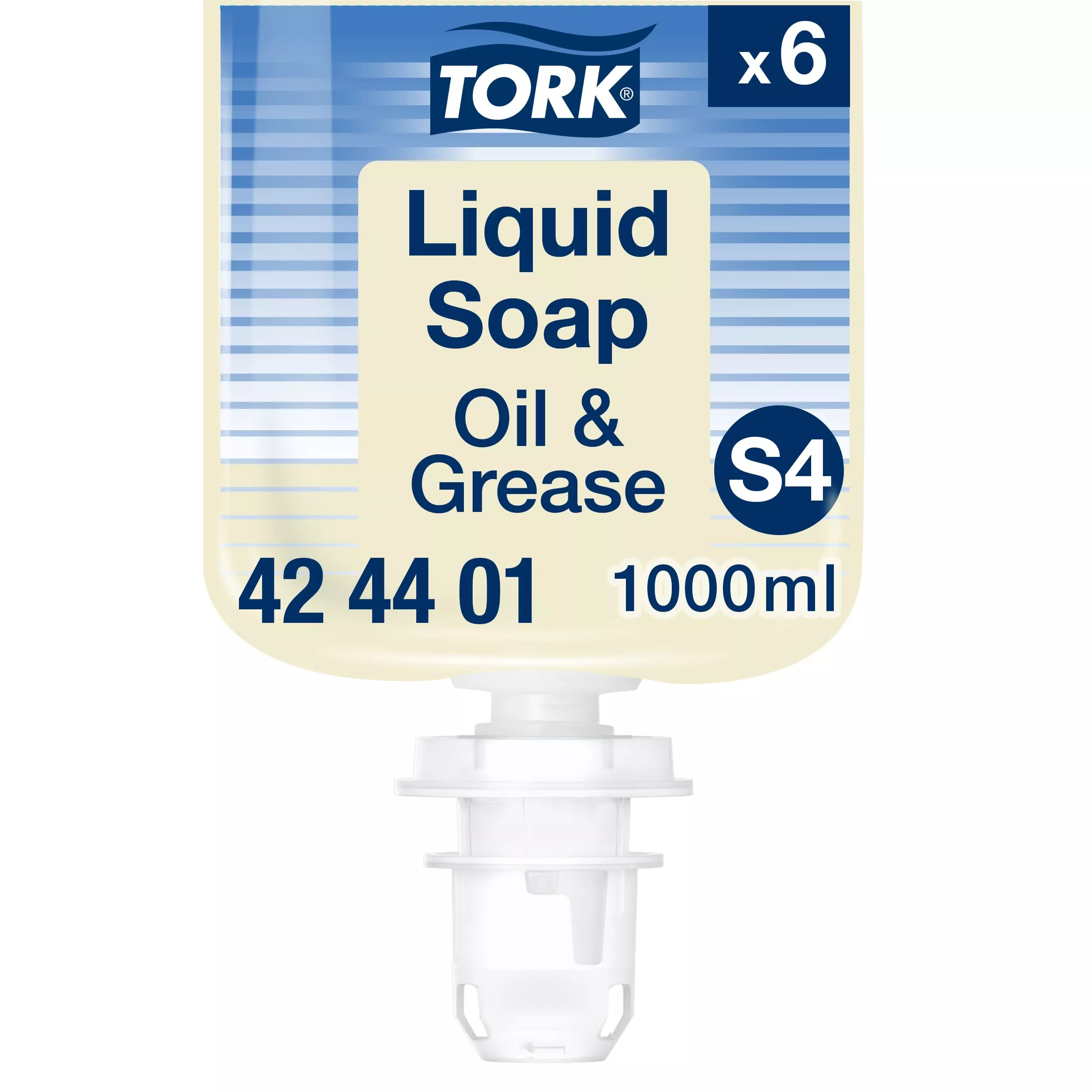 Tork fettlösende Flüssigseife S4, dermatologisch getestet, 6 × 1.000 ml, 424401