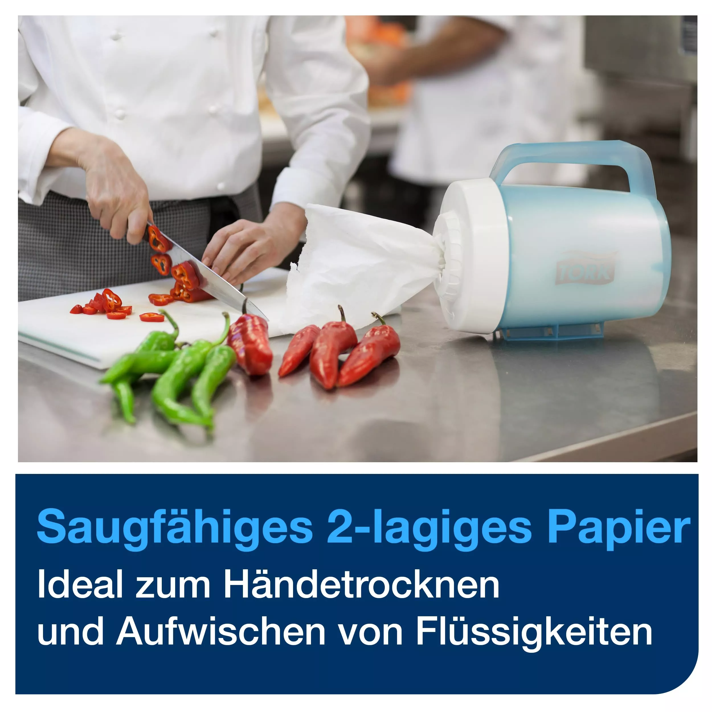 Tork Starke Mehrzweck-Papierwischtücher Mini Innenabrollung Weiß M1, 11 Rollen, 101221