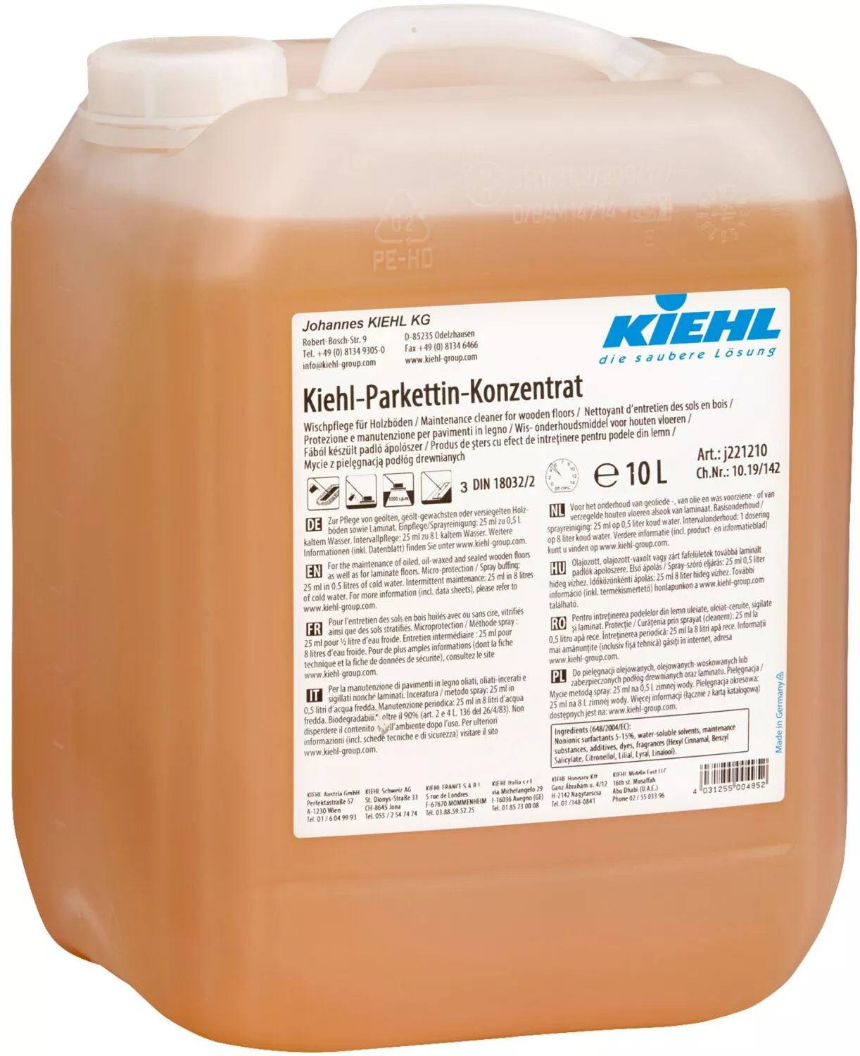 Kiehl Parkettin Konzentrat Wischpflege - 10 L Kanister