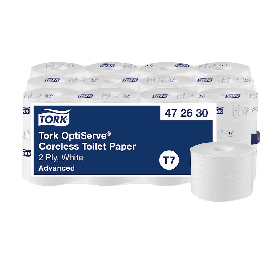 Tork OptiServe® Hülsenloses Toilettenpapier Weiß T7