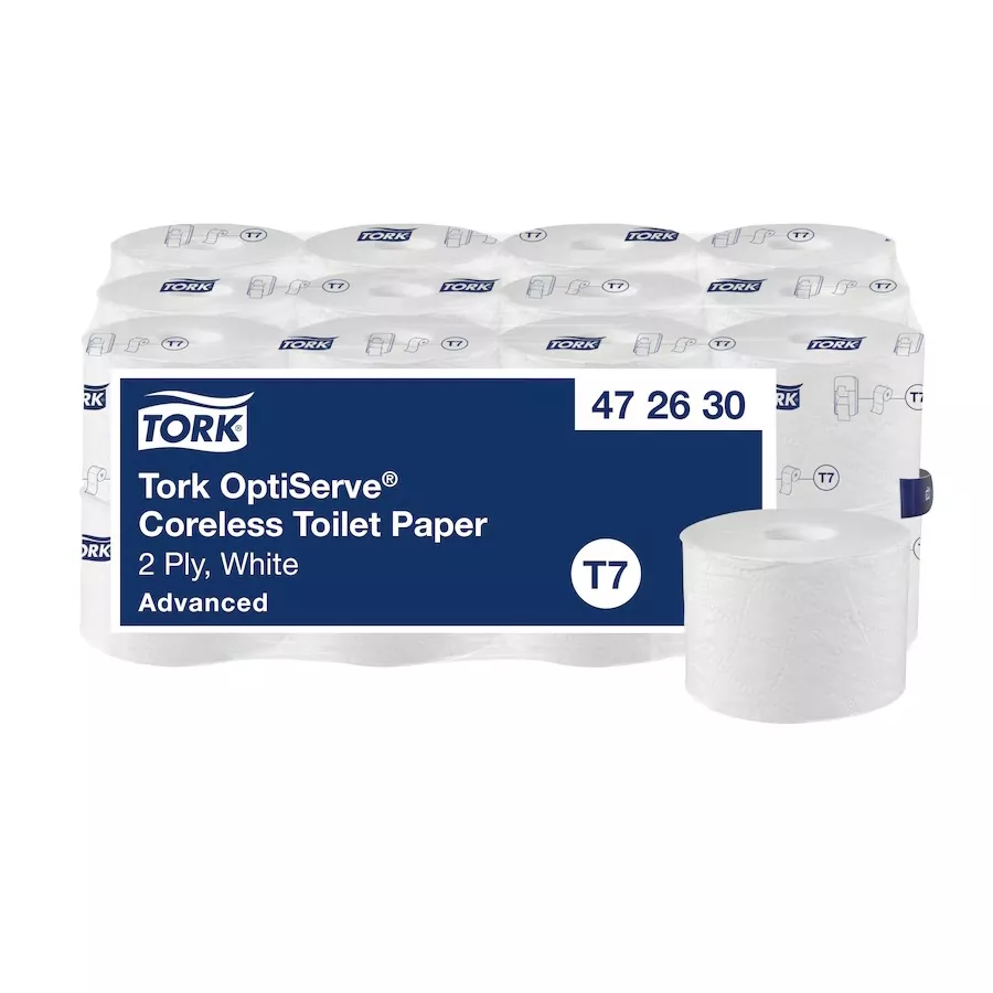 Tork OptiServe® Hülsenloses Toilettenpapier Weiß T7