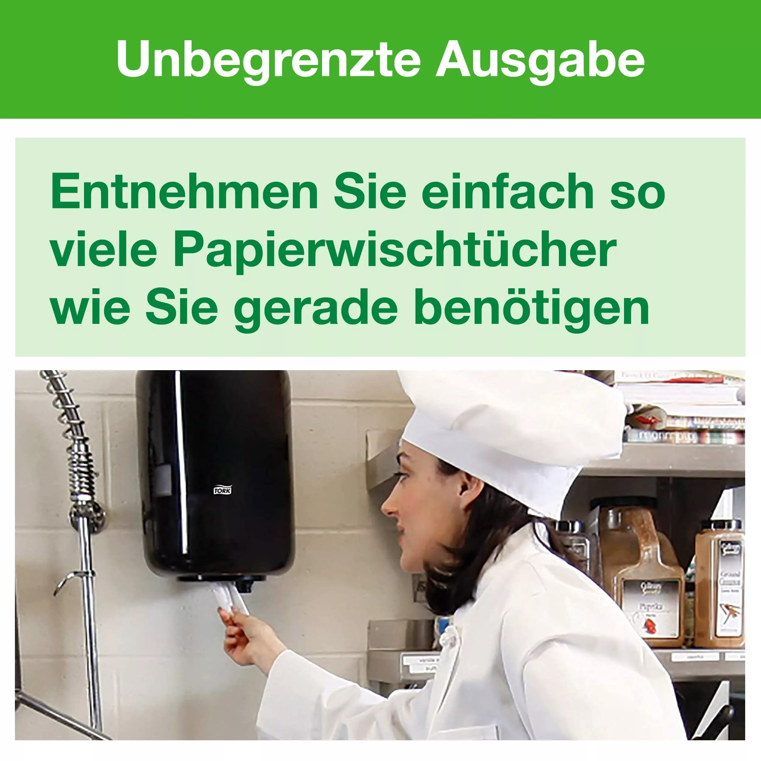 Tork Starke Mehrzweck-Papierwischtücher Blau M2, Innenabrollung, 6 × 450 Blatt, 128207