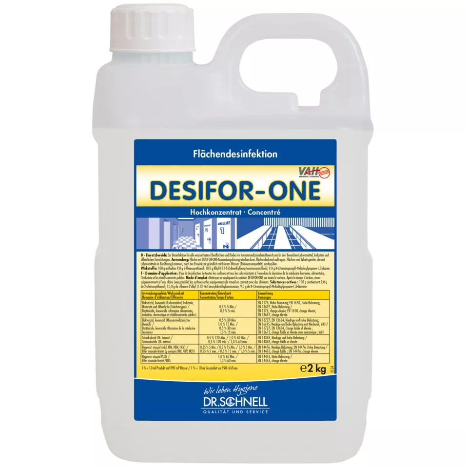 Desinfektionsmittel, Flächendesinfektion, Hochkonzentriert, 2 kg, Gelb-Blau Etikett