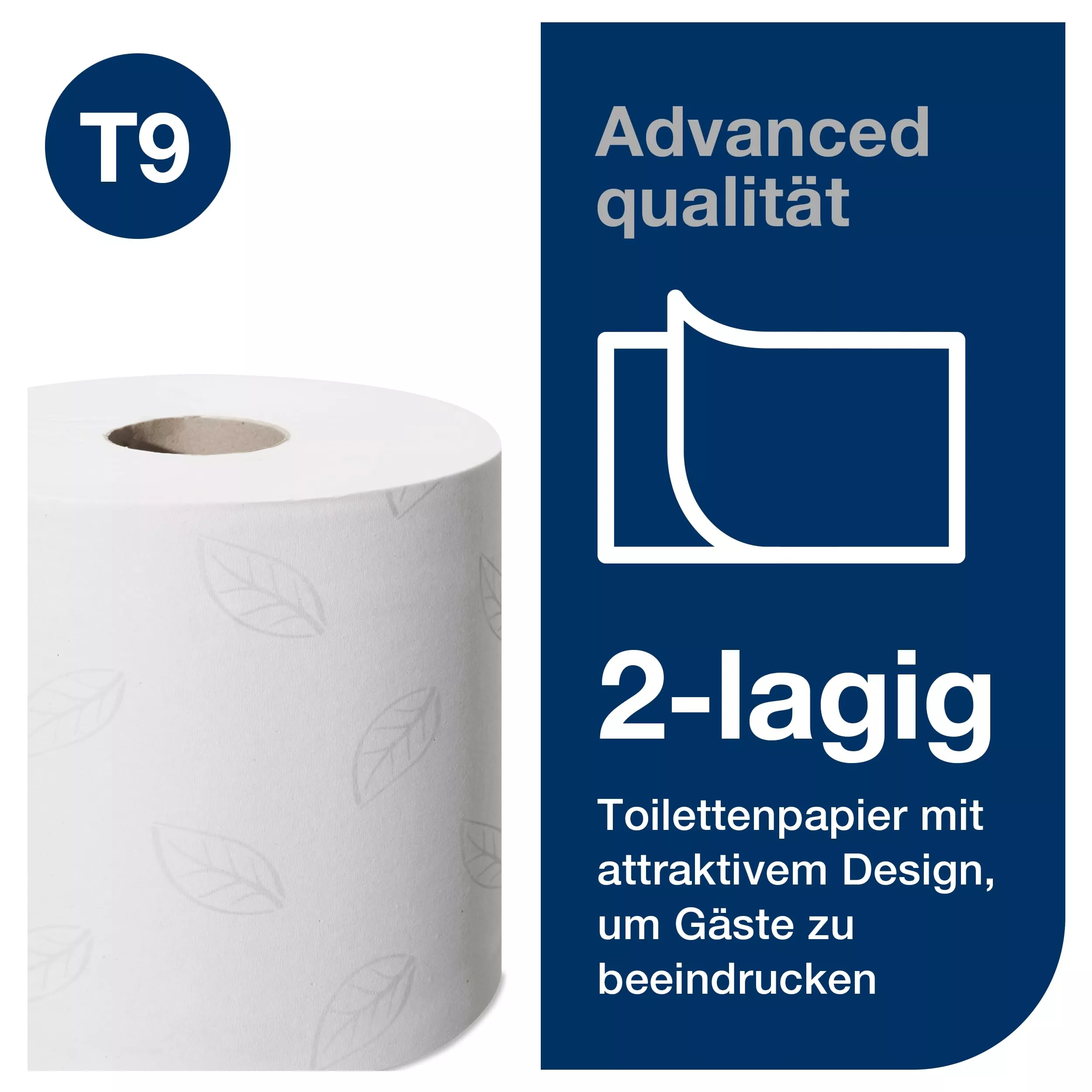 Tork SmartOne® Mini Toilettenpapier Weiß T9, Advanced, 2-lagig, 12 × 620 Blatt, 472193