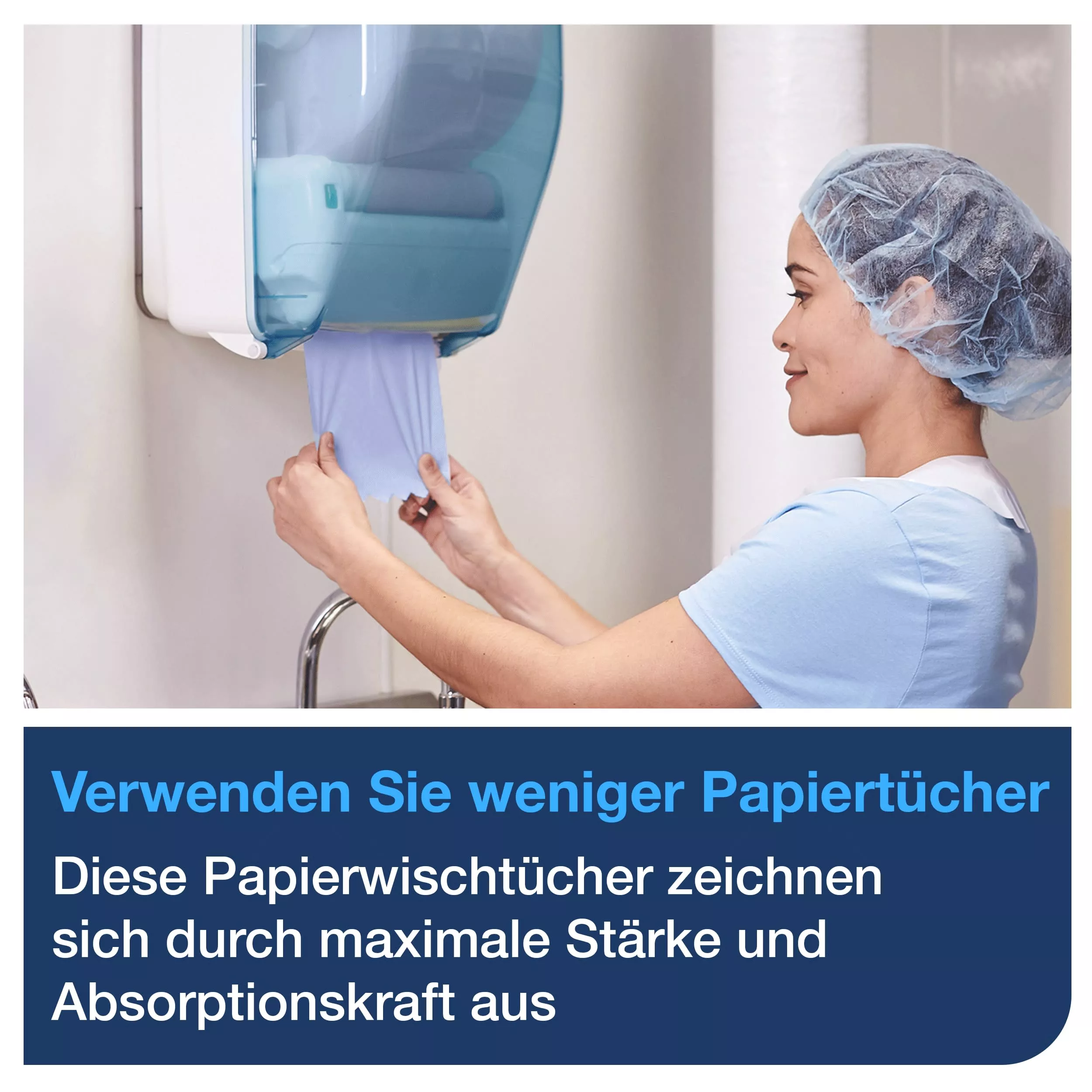 Tork Standard-Papierwischtücher Blau W6, Papierrolle, 6 × 250 m, 130008