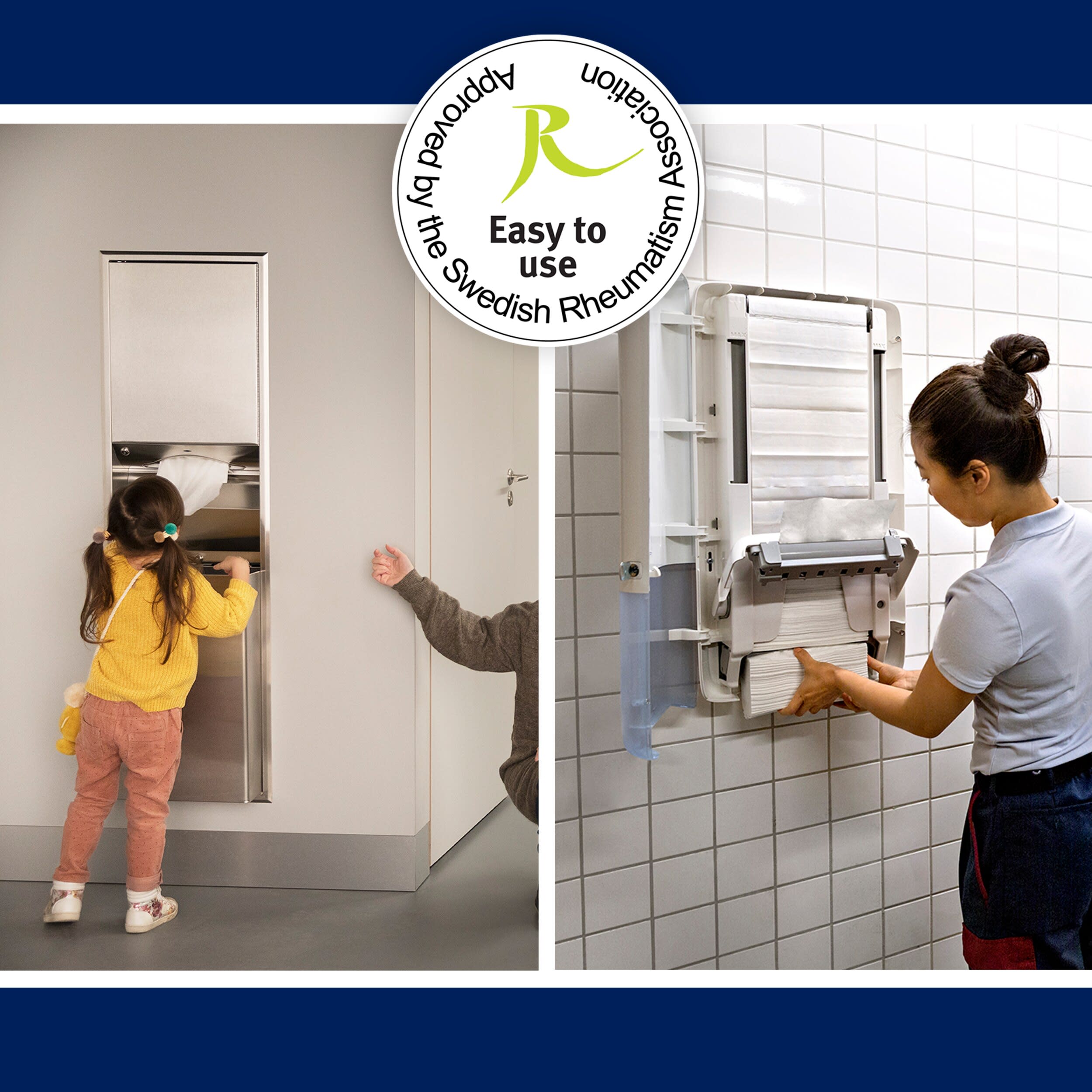 Tork PeakServe® Mini-Spender für Endlos™ Papierhandtücher in Schwarz H5 Hohe Kapazität Elevation-Design 552558