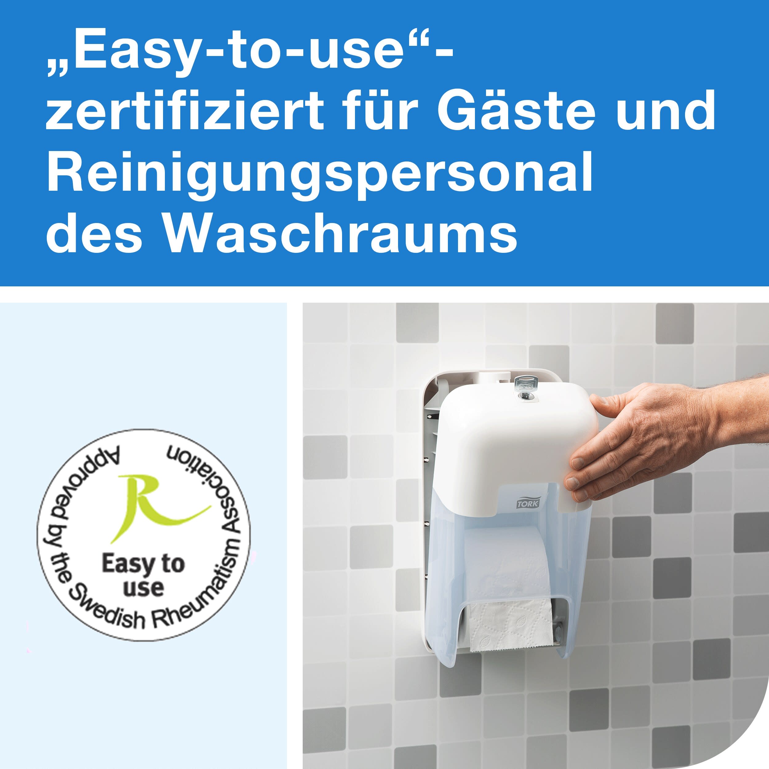Tork OptiServe® Spender für hülsenloses Toilettenpapier weiß T7