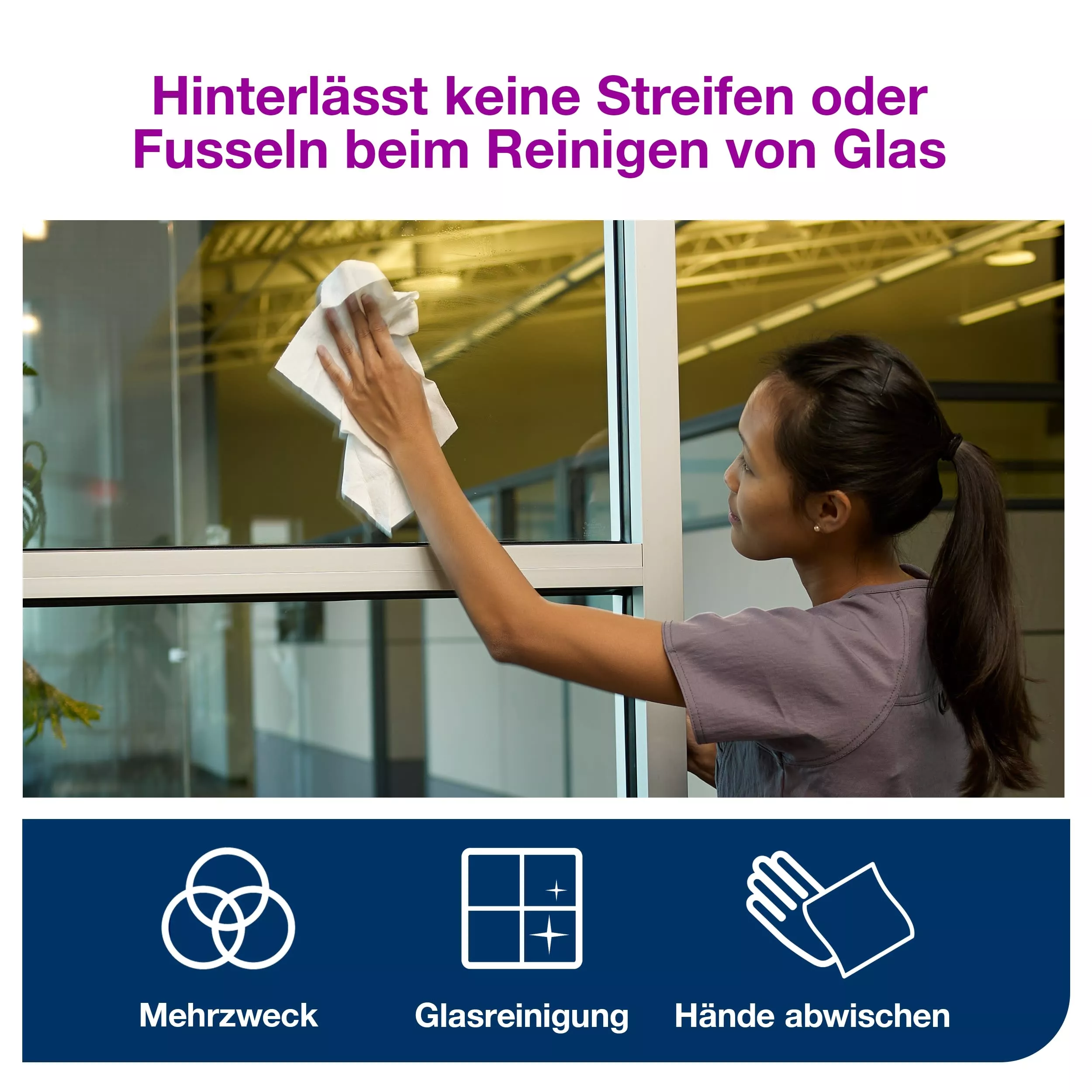 Tork Innenabrollungs-Papierwischtücher Weiß M2, Saugfähig, 6 × 471 Blatt, 130034
