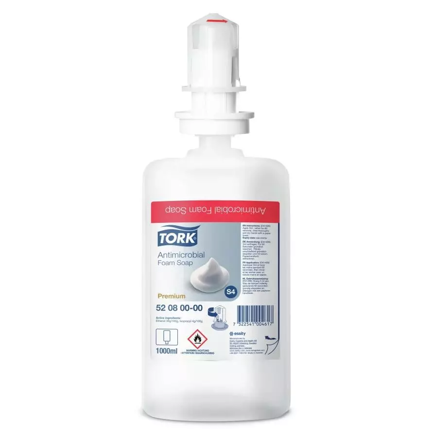 Tork Schaumseife zur Händedekontamination S4 – 1000 ml, 6er Karton