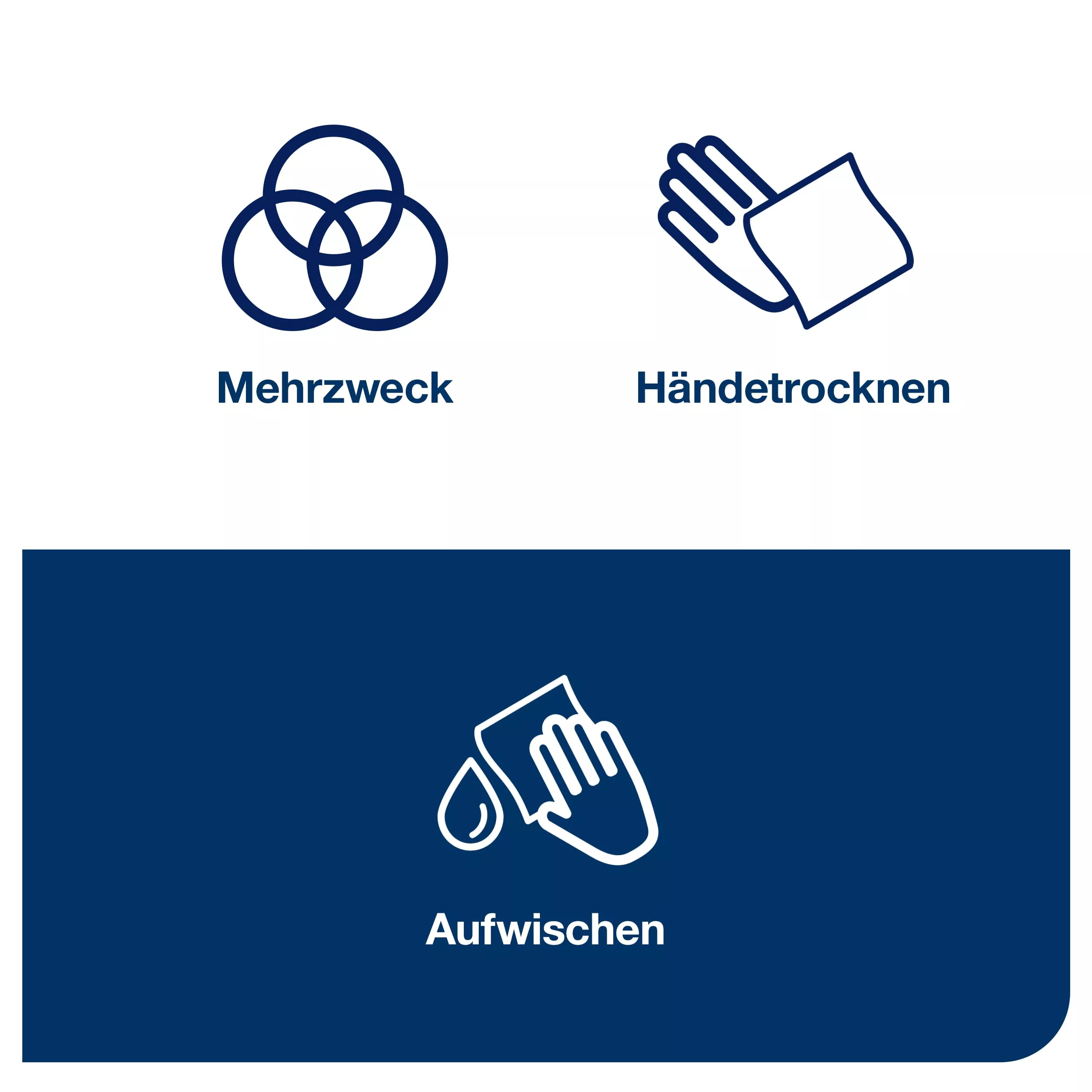 Tork Reflex™ Starke Mehrzweck-Papierwischtücher Weiß M3, 9 × 200 Blatt, 473474