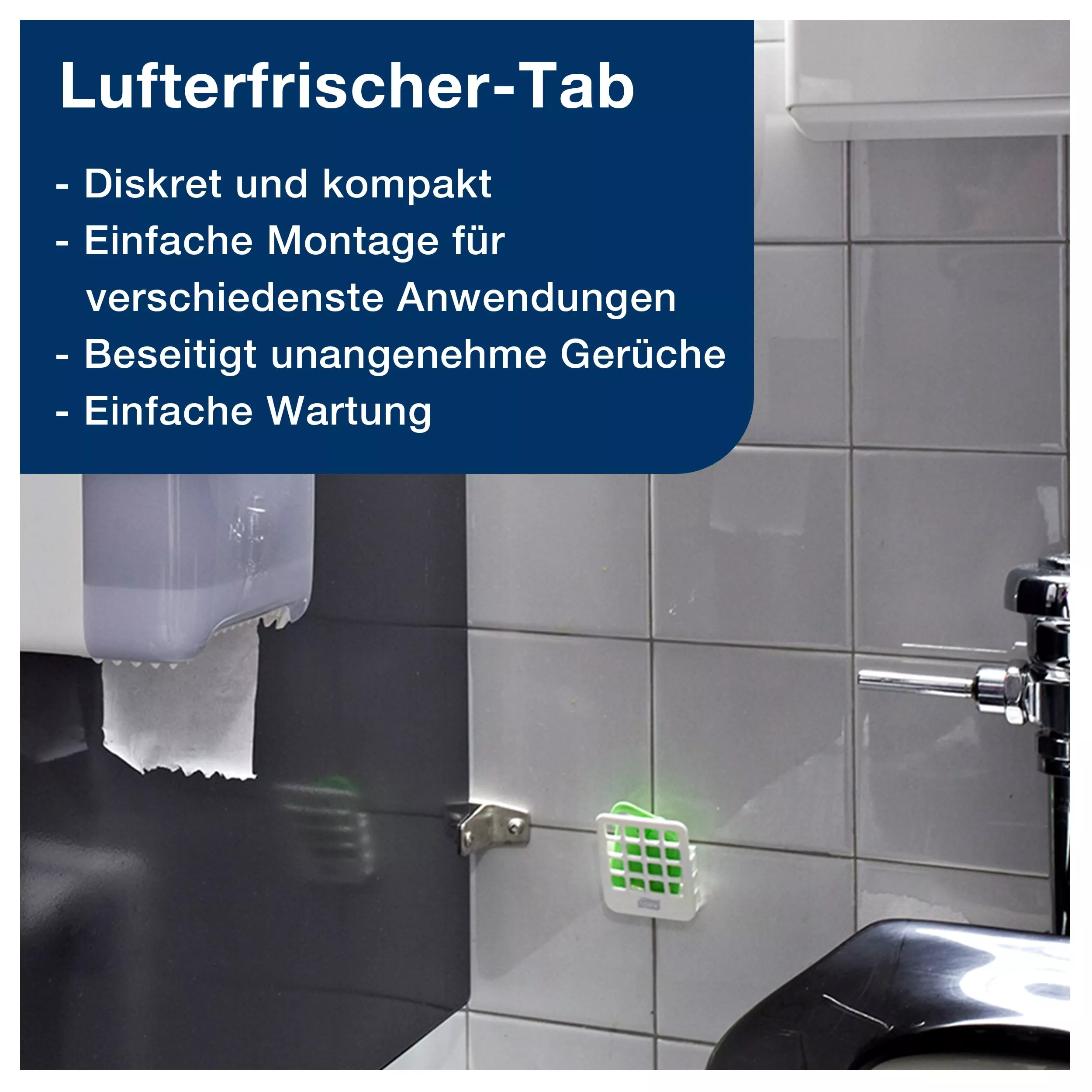 Tork Lufterfrischer Anhänger mit Blütenduft Grün A2, Frischeduft, 80 Anhänger, 236015
