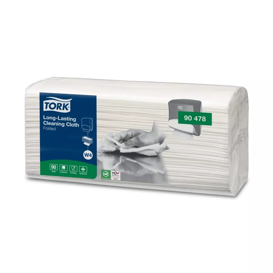Tork Langlebige Reinigungstücher Weiß W4, Mehrzweck, 5 × 90 Tücher, 90478