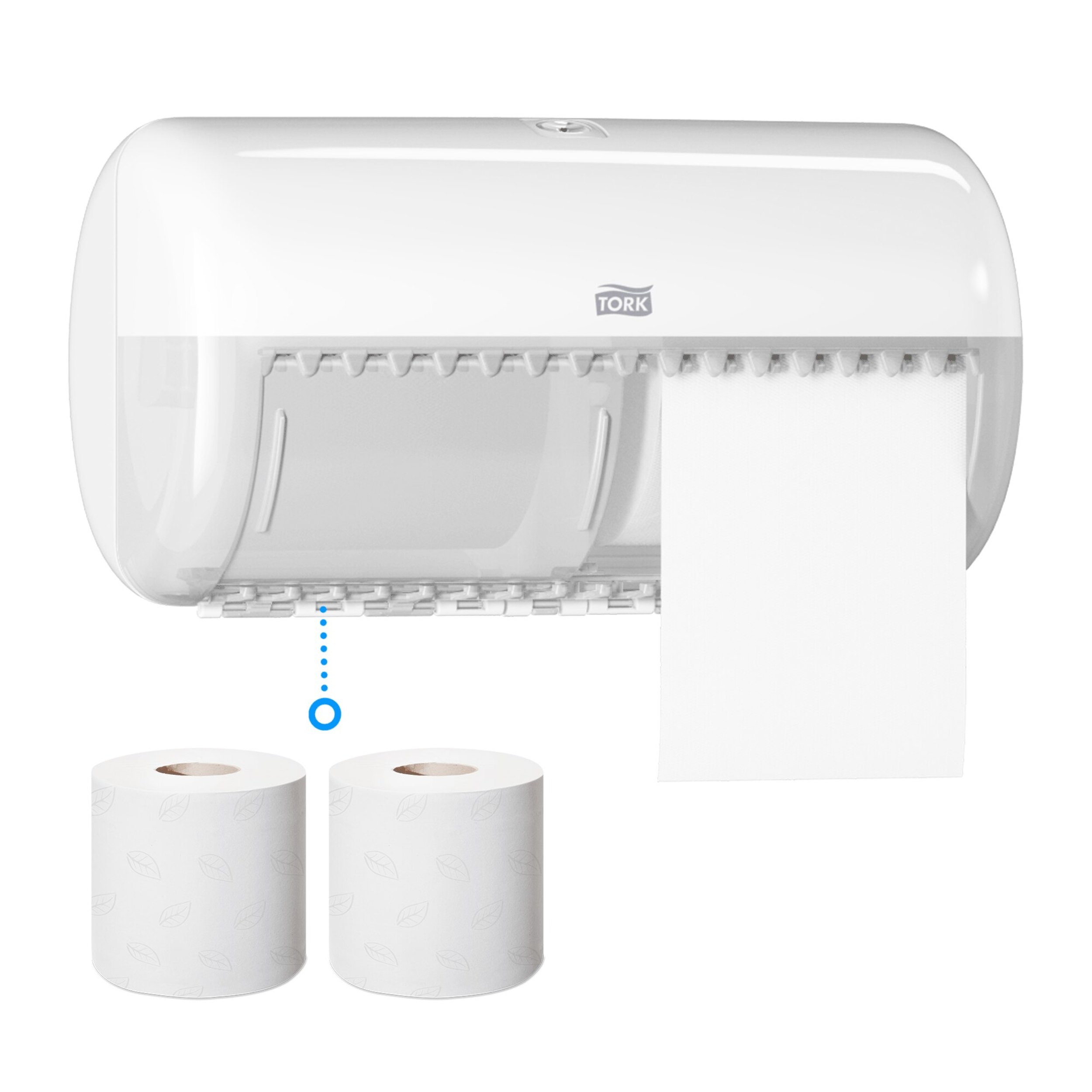 Tork Spender für Toilettenpapier Weiß T4, Kompakt, Elevation Design, 557000