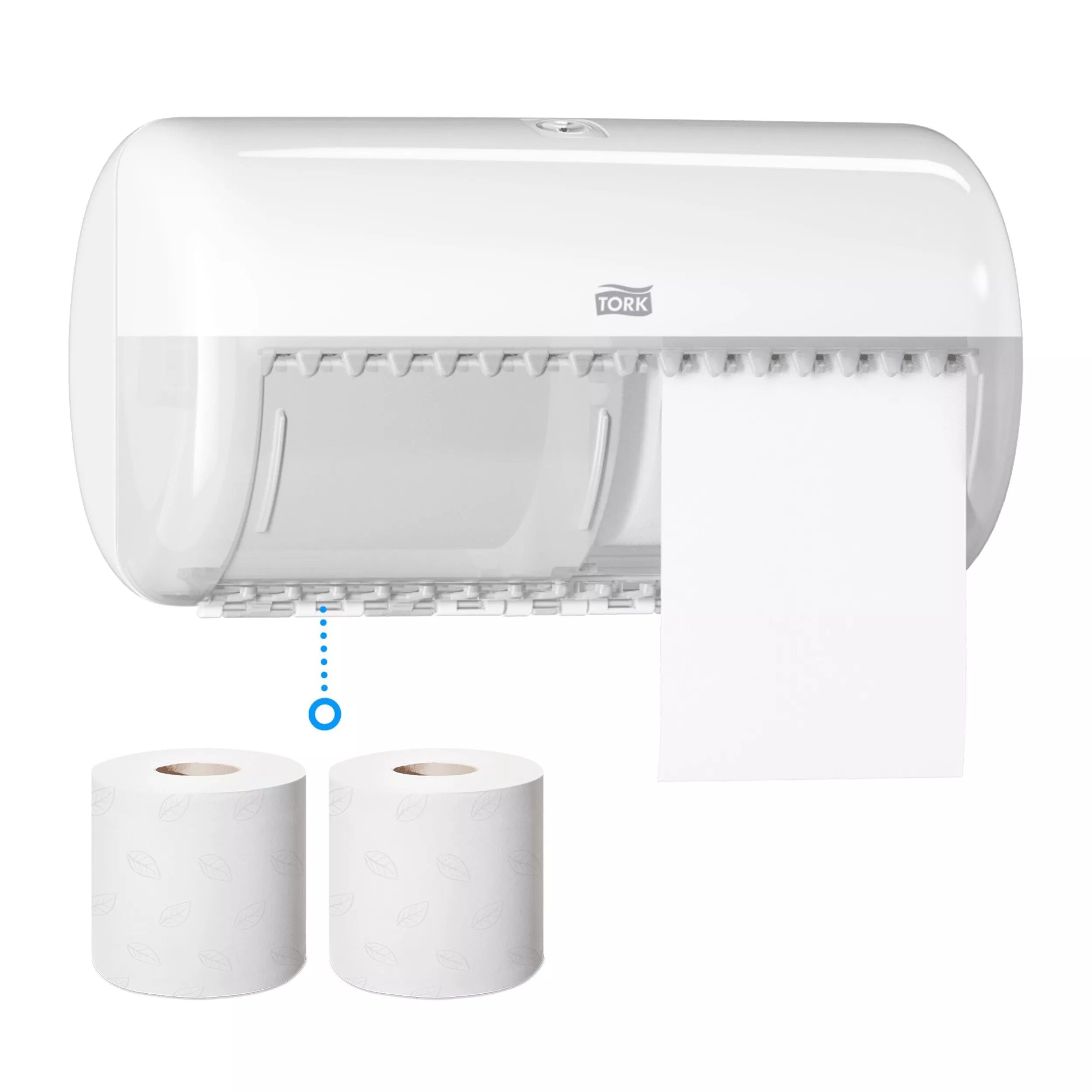 Tork Spender für Toilettenpapier Weiß T4, Kompakt, Elevation Design, 557000