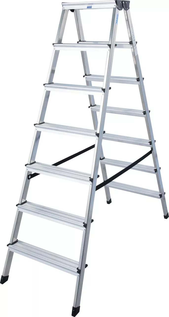 Krause DOPPLO Stufen-Doppelleiter 2x7 Stufen Schwarz